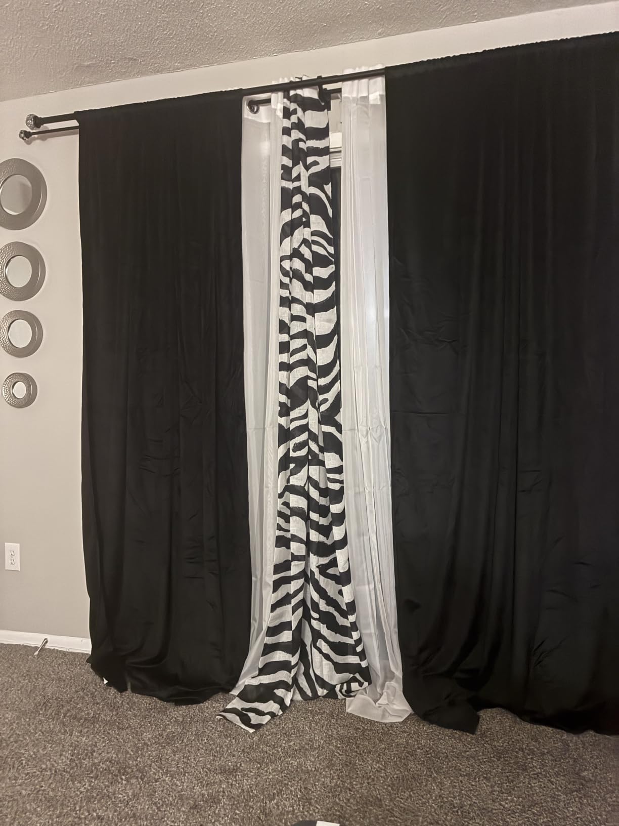 NICETOWN Sheer Curtains Extra Long - Ring Top Voile Textured Large Window Treatments Vertical Dressings for Wedding/Villa/Living Room (108