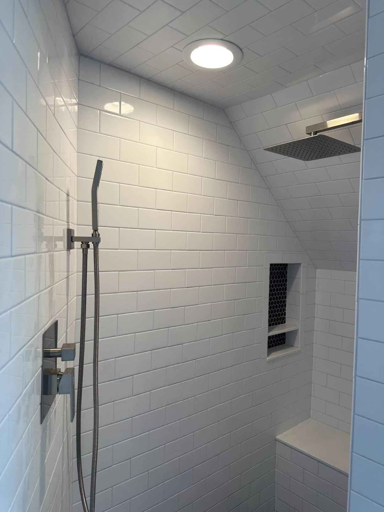 SR SUN RISE Shower Faucet Set 10-Inch Rainfall Shower Head Matte Black | Wall-Mounted Shower System with Handle Solid Brass Valve and Trim Kit Included for a Complete Bathroom Installation customer photo 2