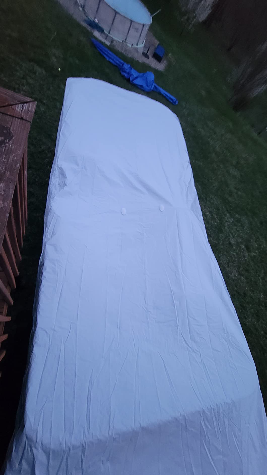 Transhield Pontoon Boat Cover, 24' Pontoon Storage Boat Cover, Heavy Duty, Waterproof & Reusable, Perimeter Rope & Straps Included (24 ft) customer photo 2