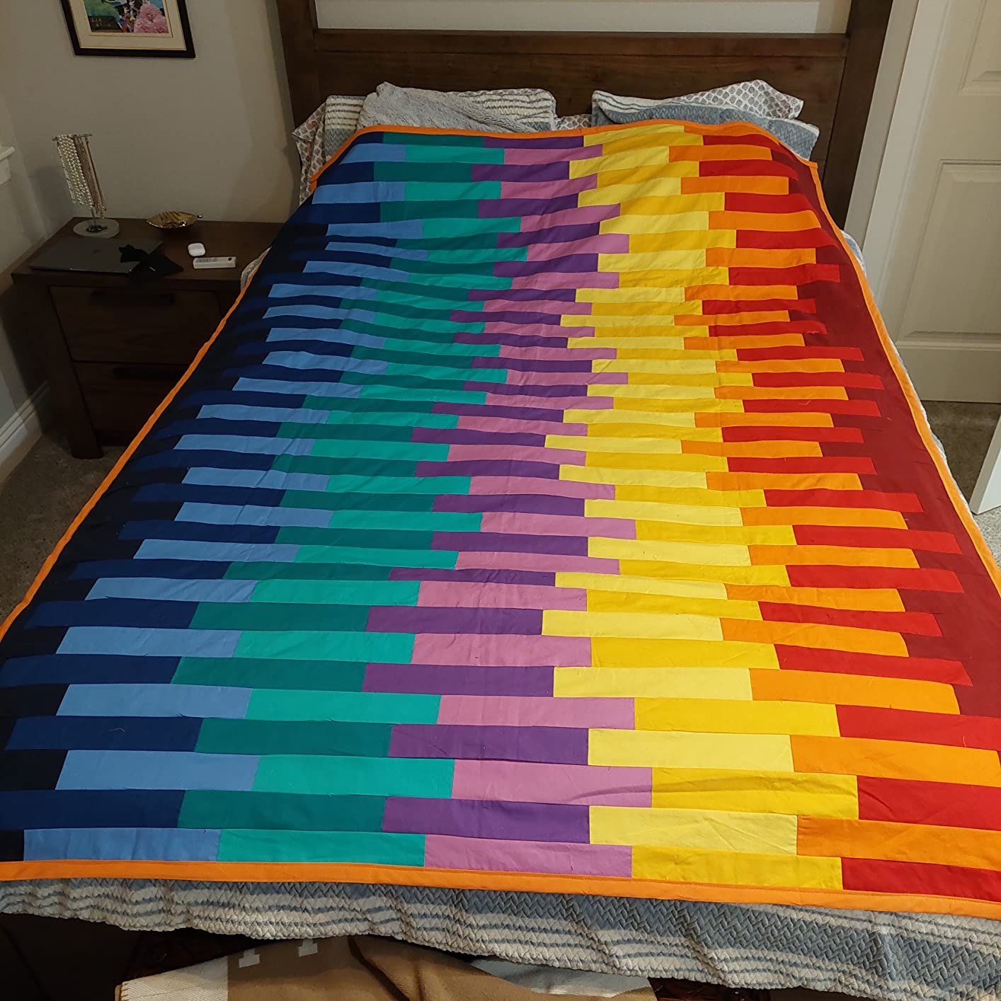 Connecting Threads Lap Throw Quilt Sewing Kit for Beginners | Kit contains 12 100% cotton fat quarters. Makes a throw size 60.5