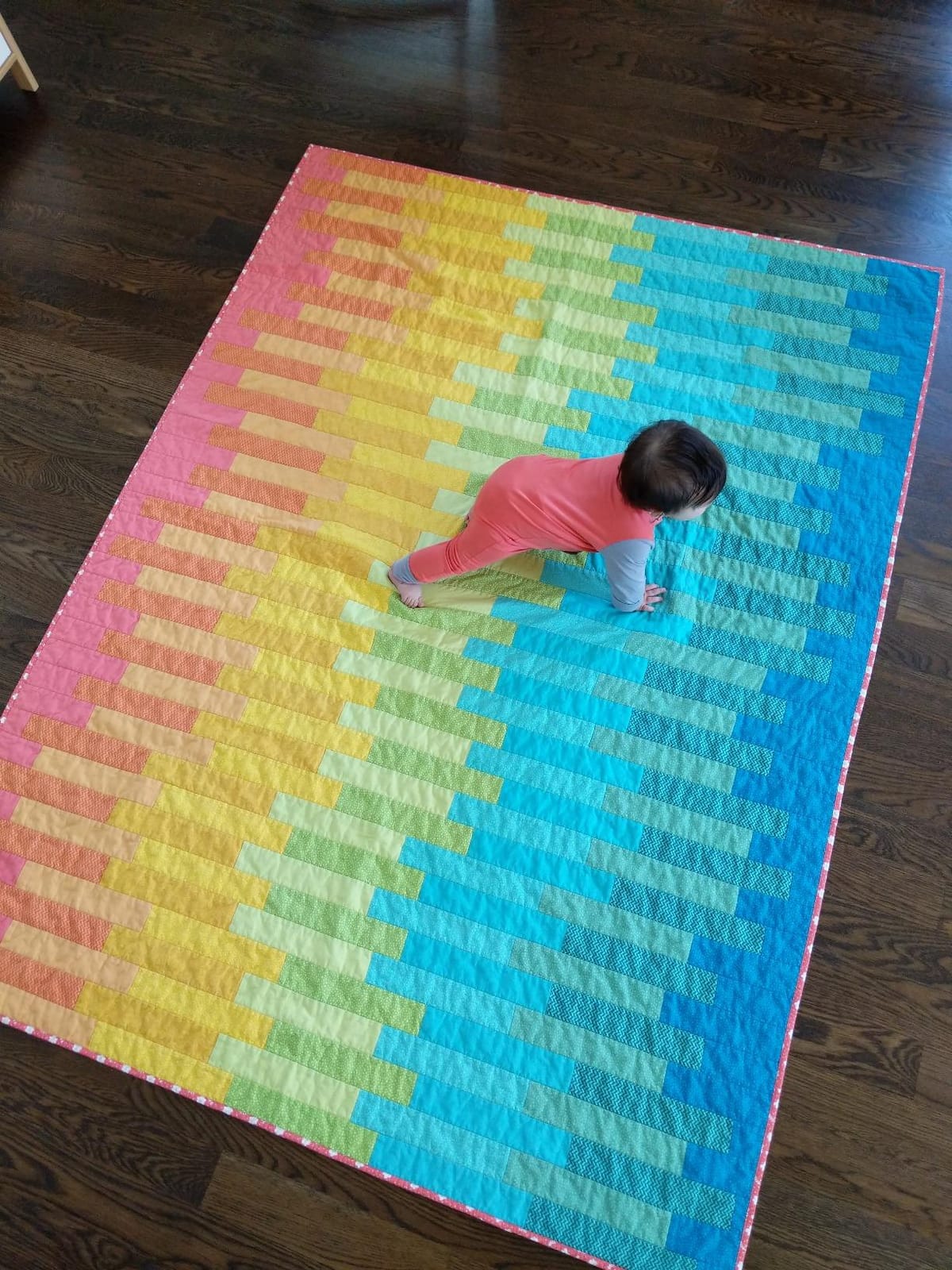 Connecting Threads Lap Throw Quilt Sewing Kit for Beginners | Kit contains 12 100% cotton fat quarters. Makes a throw size 60.5