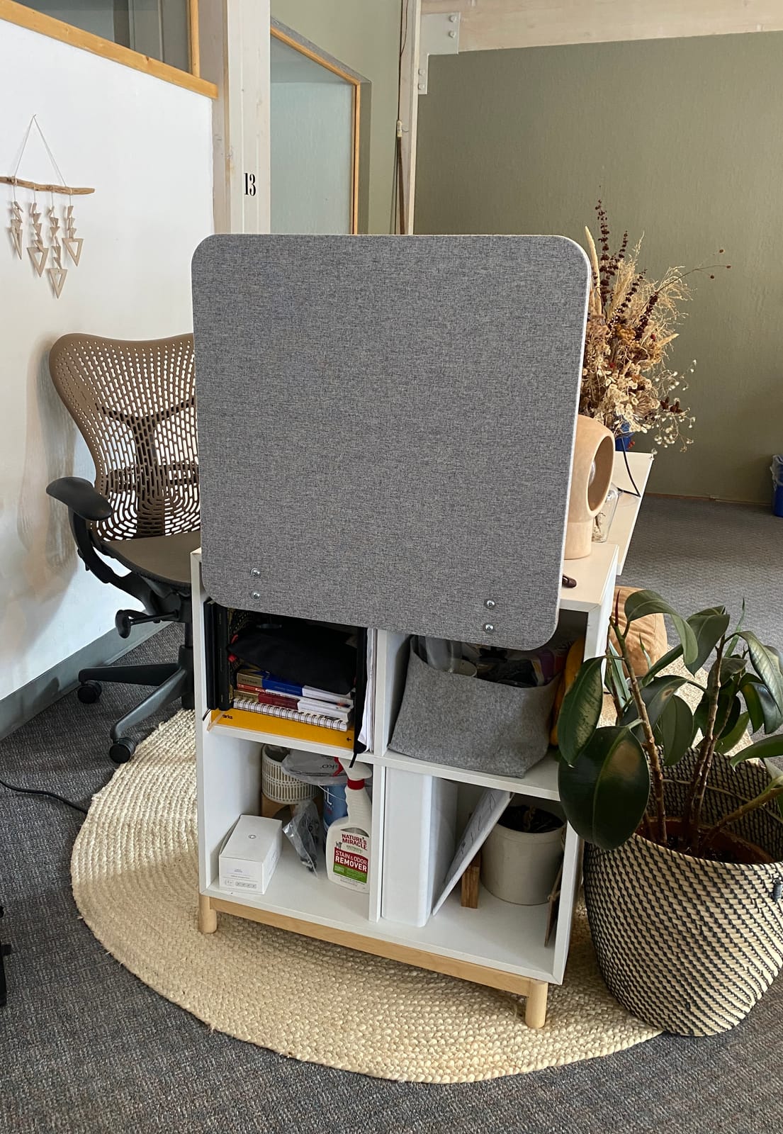 VIVO Gray Clamp-on 60 x 24 in Privacy Panel, PP-1-V060G | Sound Absorbing PET Partition, Above or Below Desk Office Divider, Sturdy C-Clamp, Fits 0.4-1.4 in Thick Desktops customer photo 2