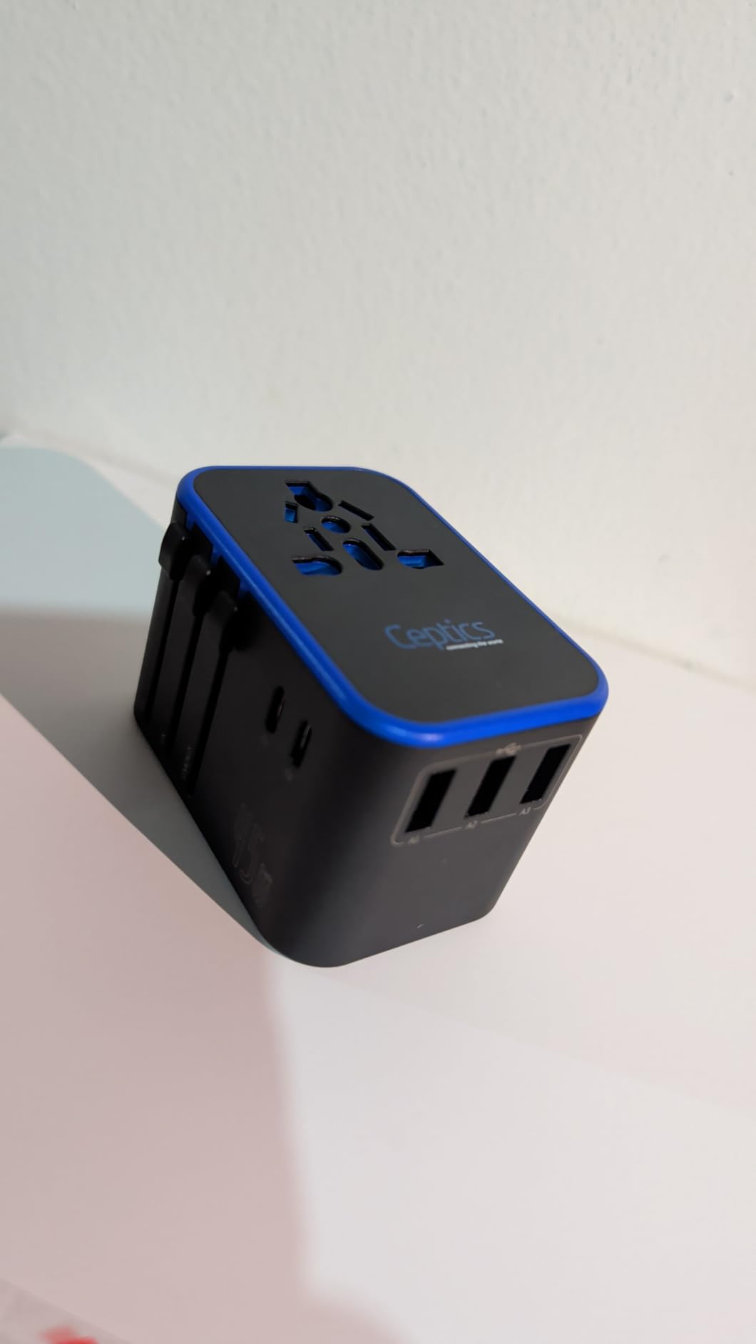 Ceptics 45W Universal Travel Adapter w/ 3 USB-A, 2 USB-C & Universal Input | International Power Adapter, Type A, C, G & I Plugs, Universal Socket for Global Compatibility, PD 45W Fast Charge customer photo 1