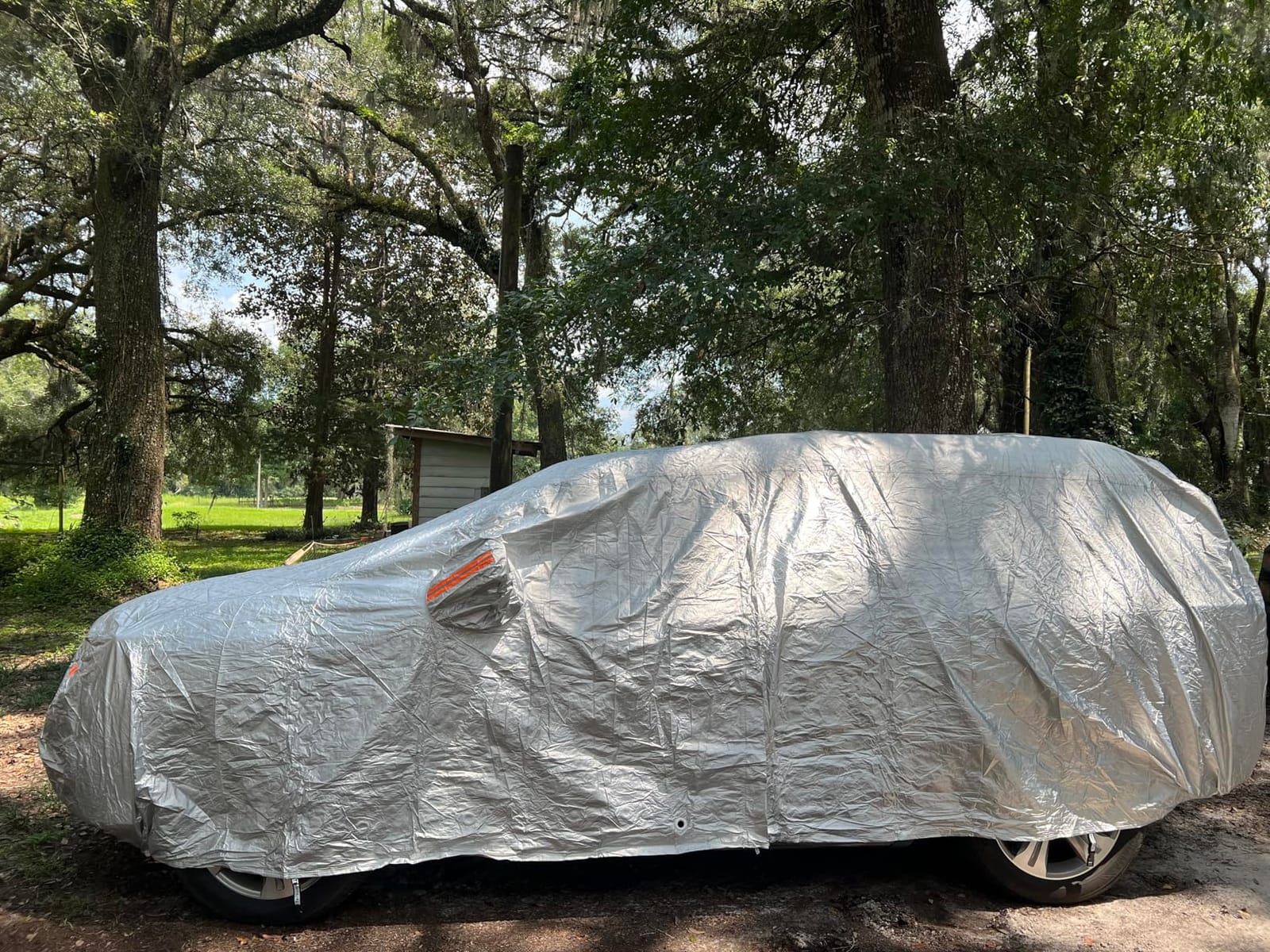Tecoom Hard Shell Zipper Design Waterproof UV-Proof Windproof Car Cover for All Weather Indoor Outdoor Fit 206-215 Inches Full-Size SUV/Van customer photo 1