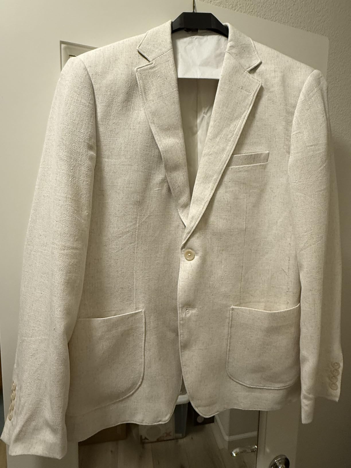 Mens Linen Blazer Slim Casual Sport Coats Lightweight Jacket customer photo 2