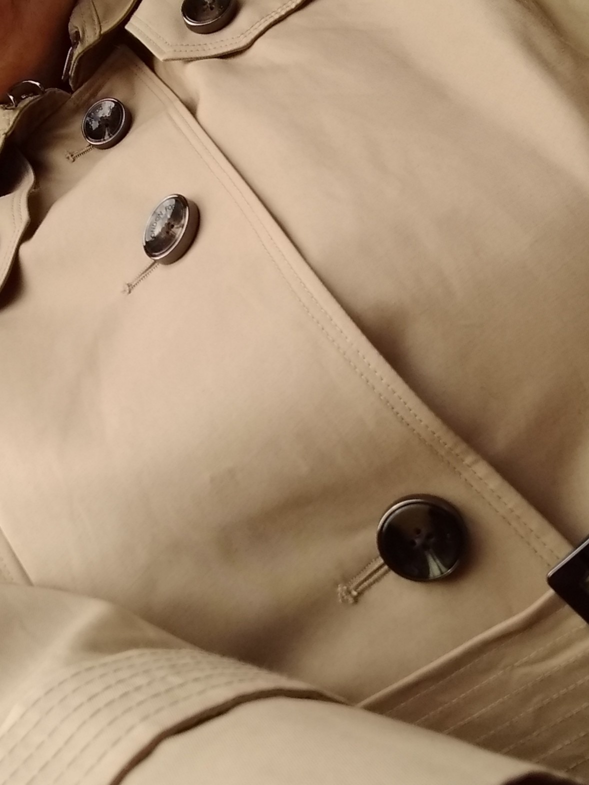 LONDON FOG womens Single Breasted Long Trench Coat With Epaulettes and Belt customer photo 2