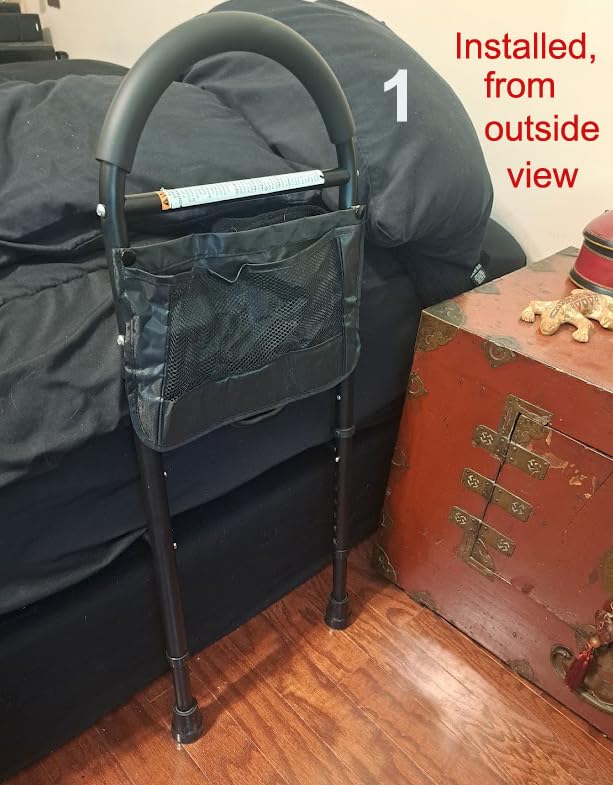 Medical king Bed Rails for Elderly Adults Safety Bed Assist Rails for Seniors with Adjustable Heights ASTM Approved Easy to get in or Out of Bed with Floor Support customer photo 2
