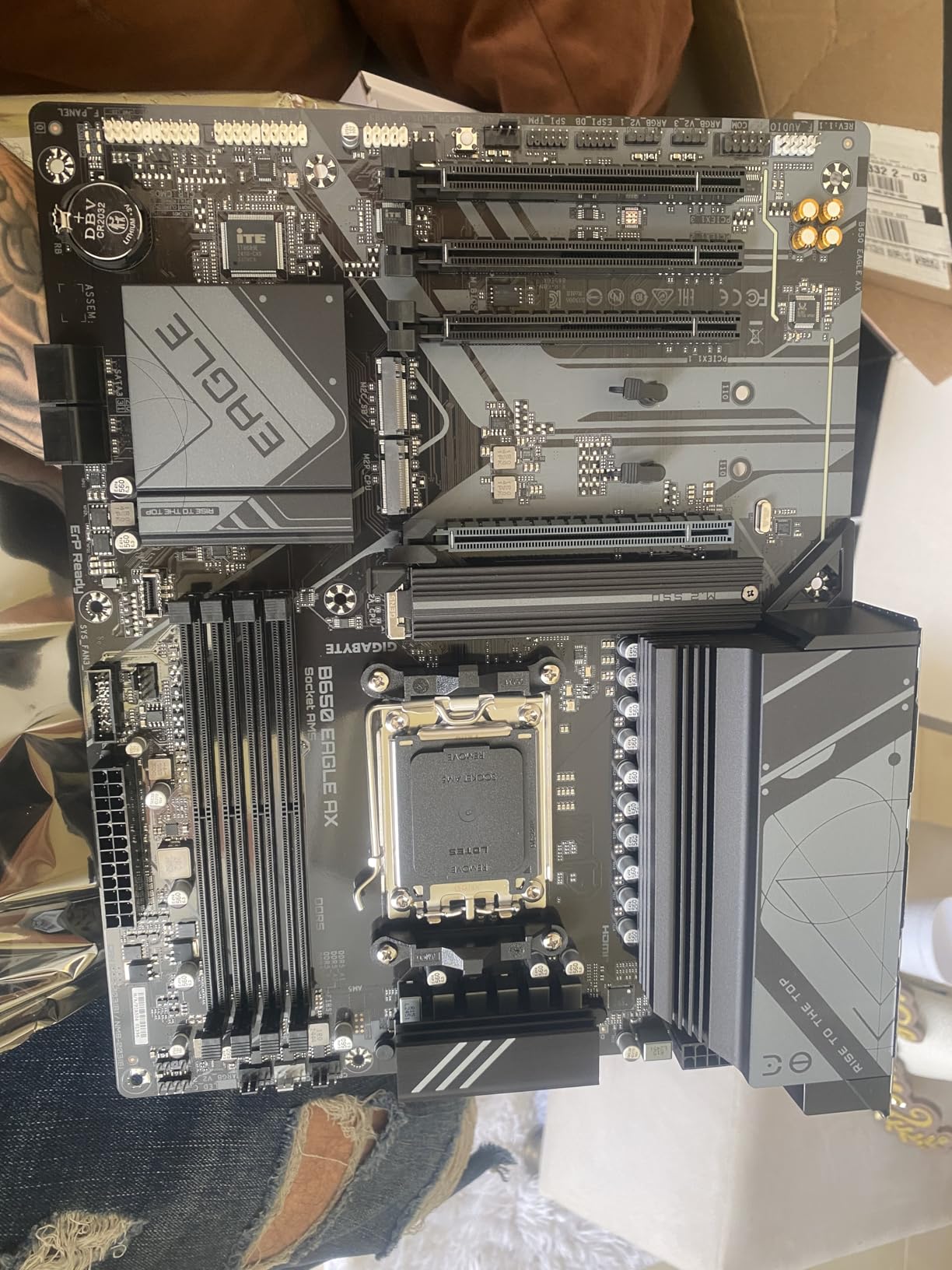 B650 Eagle AX AM5 LGA 1718 ATX Motherboard, DDR5, Triple M.2 Slots (1x PCIe 5.0, 2X PCIe 4.0), USB 3.2 Gen2x2 Type-C, WiFi 6E customer photo 1