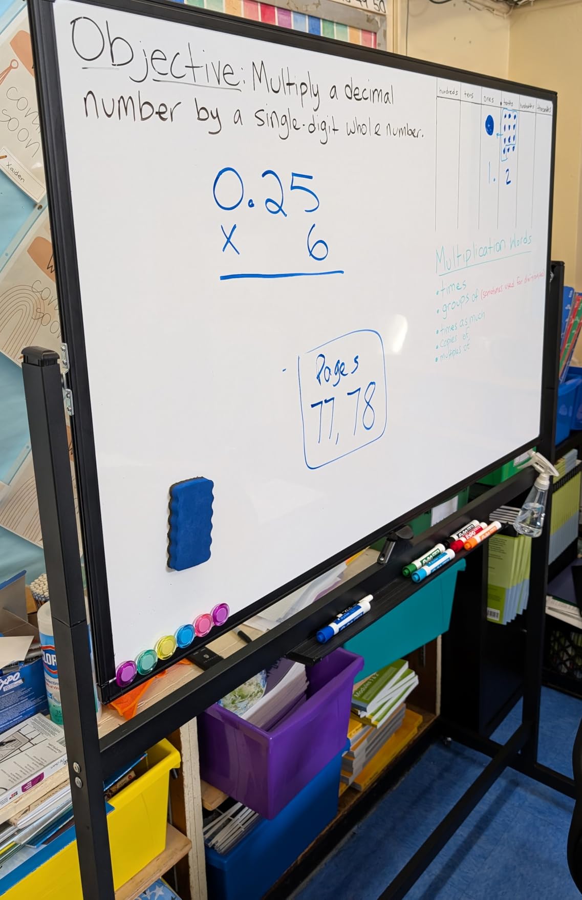 Rolling Dry Erase Board 48 x 32, maxtek Double-Sided Mobile White Board, Large Portable Magnetic Whiteboard with Stand - Easel Style Whiteboard with Wheels for Home Office Classroom School, Black customer photo 1
