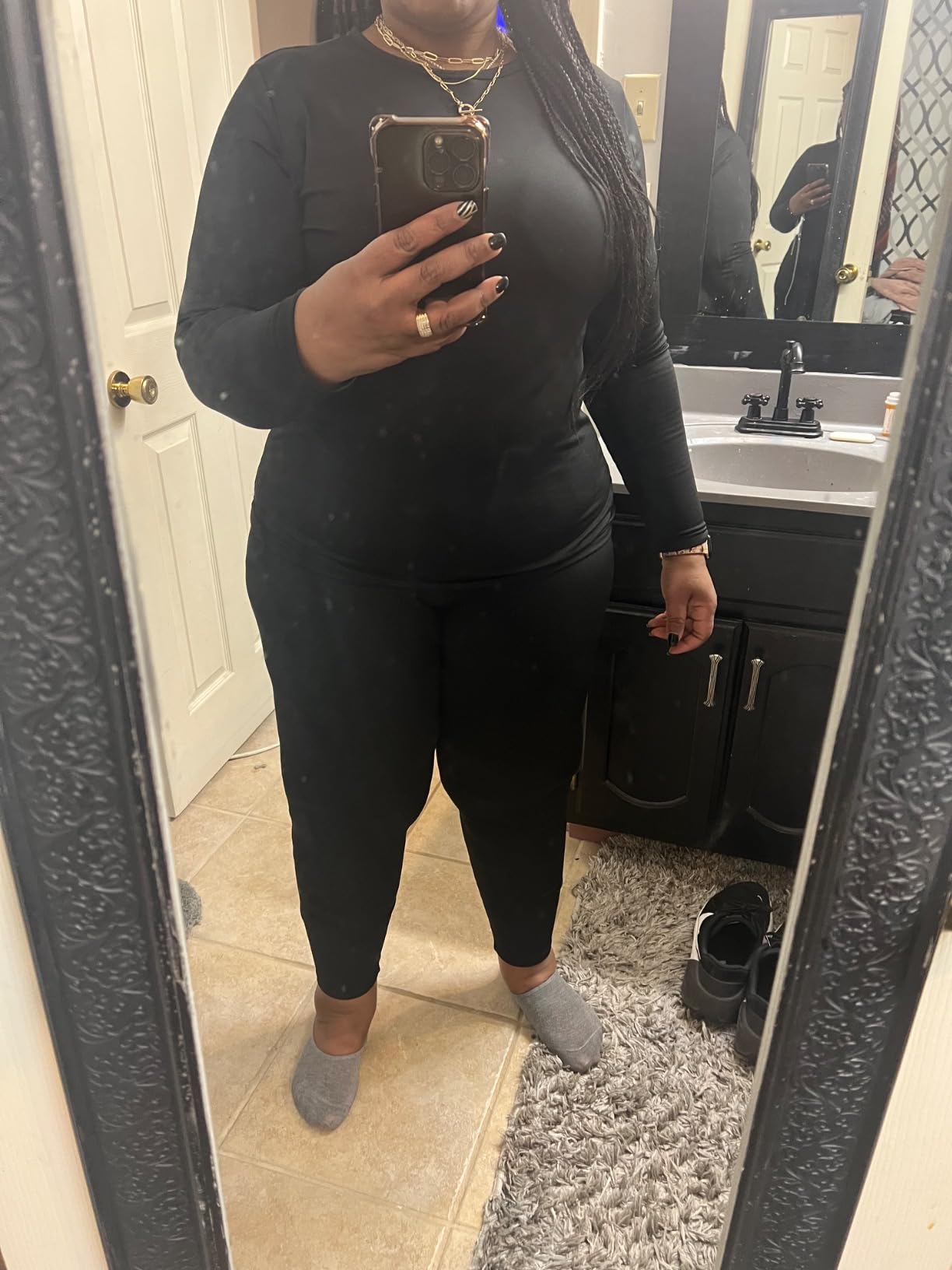 WEERTI Thermal Underwear for Women Long Johns with Fleece Lined Base Layer Women Cold Weather Top Bottom customer photo 1