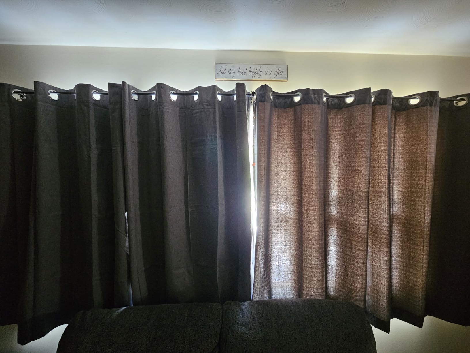 H.VERSAILTEX 100% Blackout Curtains Linen Textured Blackout Curtains for Bedroom Full Light Blocking Thermal Insulated Curtain Panels 84 Inches Long Energy Saving with White Liner, 2 Panels, Ivory customer photo 1