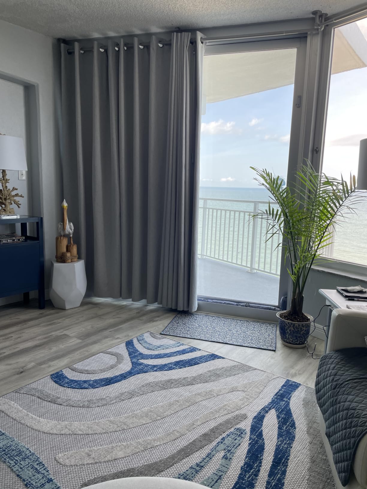 H.VERSAILTEX 100% Blackout Curtains Linen Textured Blackout Curtains for Bedroom Full Light Blocking Thermal Insulated Curtain Panels 84 Inches Long Energy Saving with White Liner, 2 Panels, Ivory customer photo 2