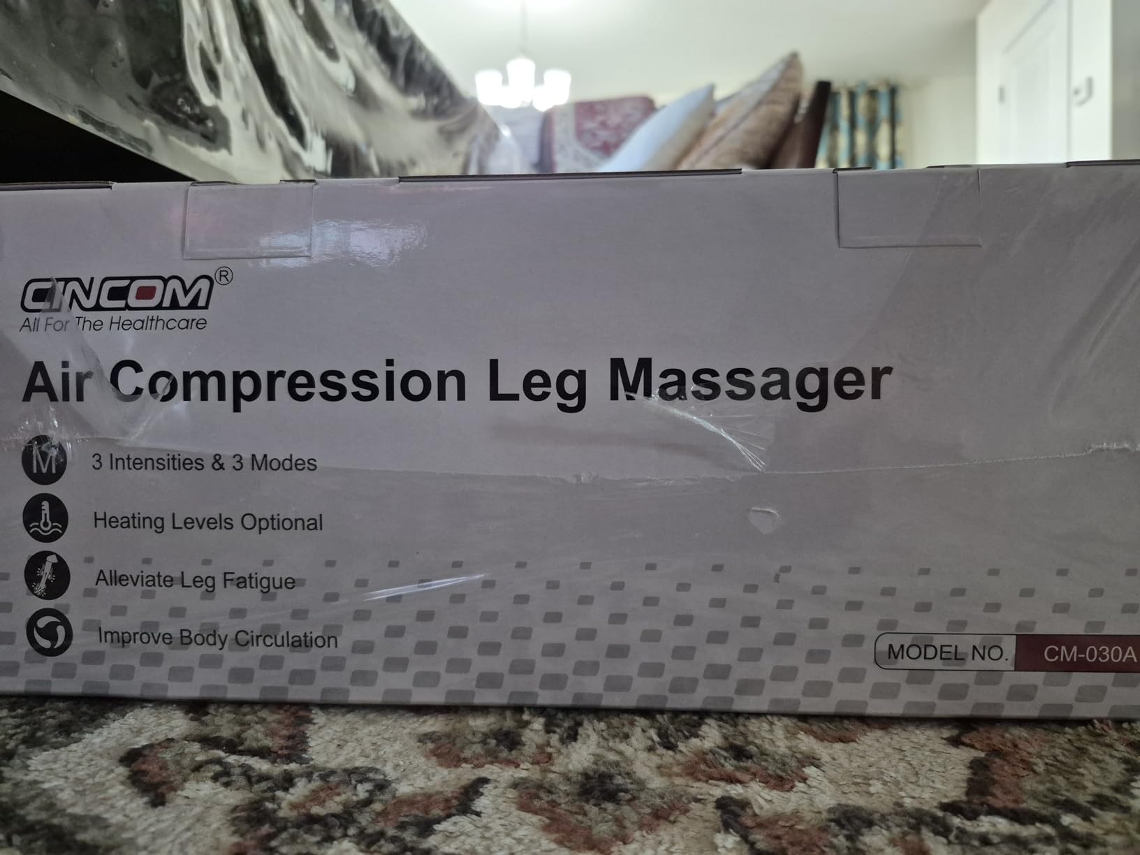 CINCOM Leg Massager with Heat and Air Compression FSA - HSA | Calf Foot Leg Massager for Circulation with 2 Heat 3 Modes 3 Intensities Adjustable Leg Wraps Gifts (with 2 Extensions) customer photo 2