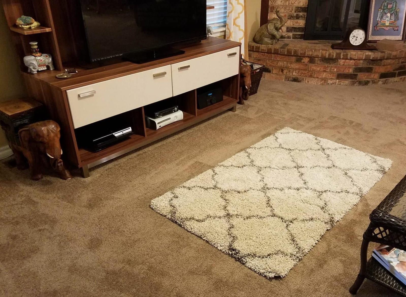 SAFAVIEH Hudson Shag Rug 4x6, Plush Trellis Pink & Ivory SGH282M customer photo 2