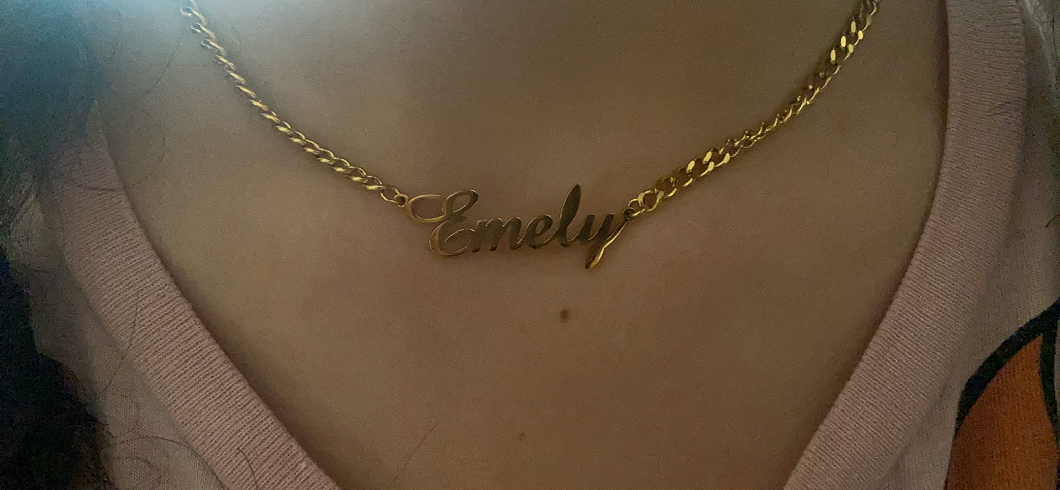 Flowshey Custom Name Necklace Personalized 18K Gold Plated customer photo 1