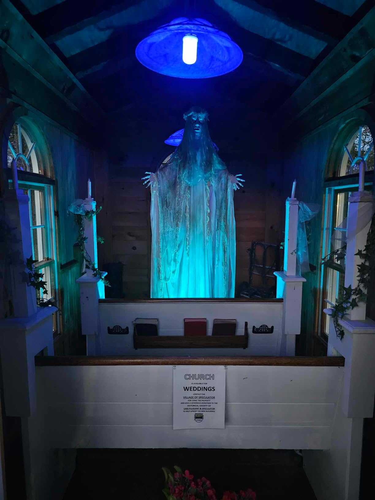 Haunted Hill Farm Life-Size 5.7-Ft Scary Ghost Bride Animatronic, Touch Lights and Sound, Battery Operated, Indoor or Outdoor Decor Creepy Prop customer photo 2