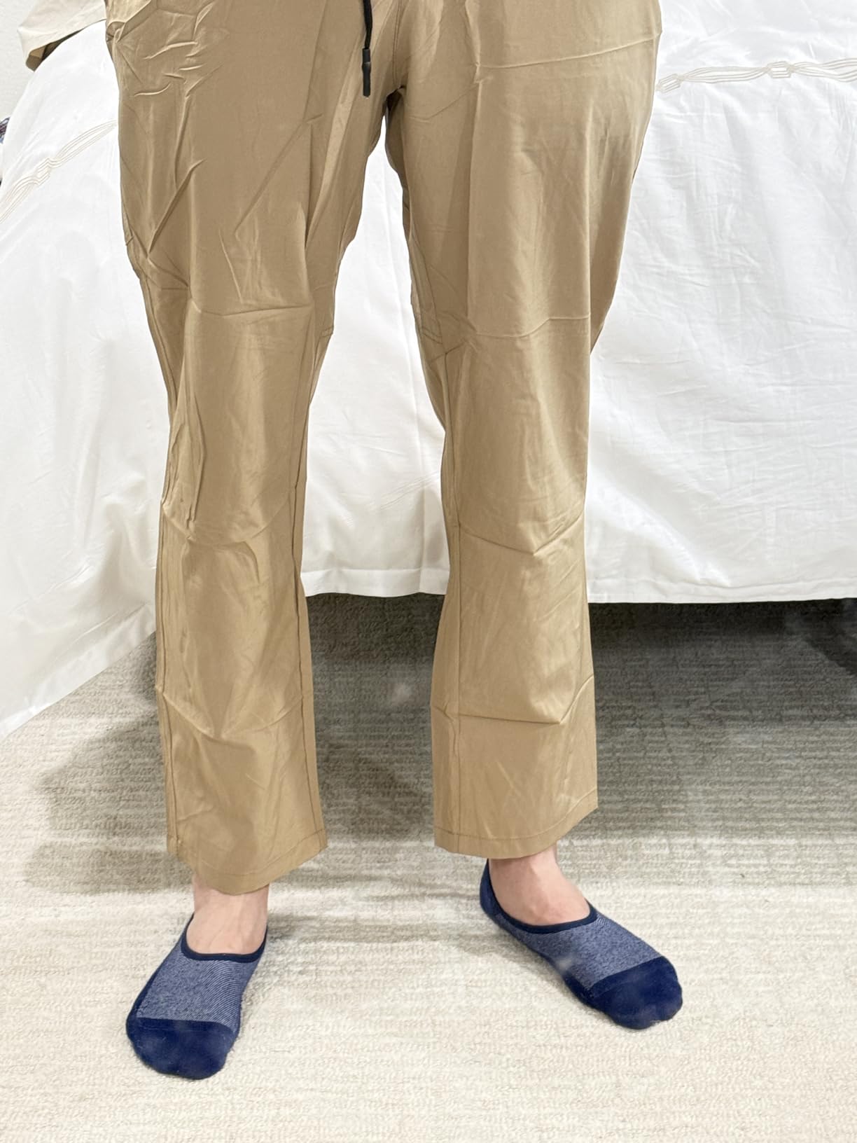 Men's Elastic Waist Hiking Pants Water Resistant Quick-Dry Lightweight Outdoor Sweatpants with Zipper Pockets customer photo 2