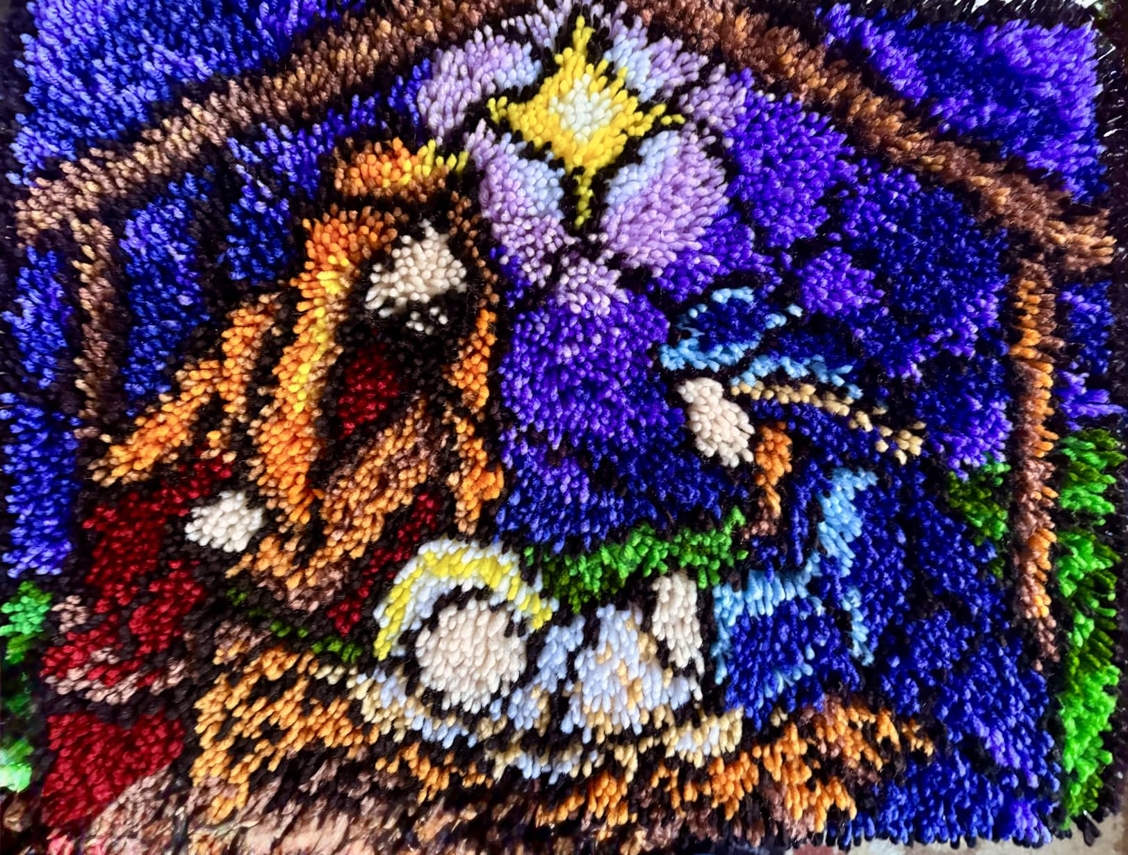 MIAOLLUN Latch Hook Rug Kit, Sunflower Pattern Printed Canvas DIY Rug Crochet Yarn Kits, Embroidery Decoration 20.4