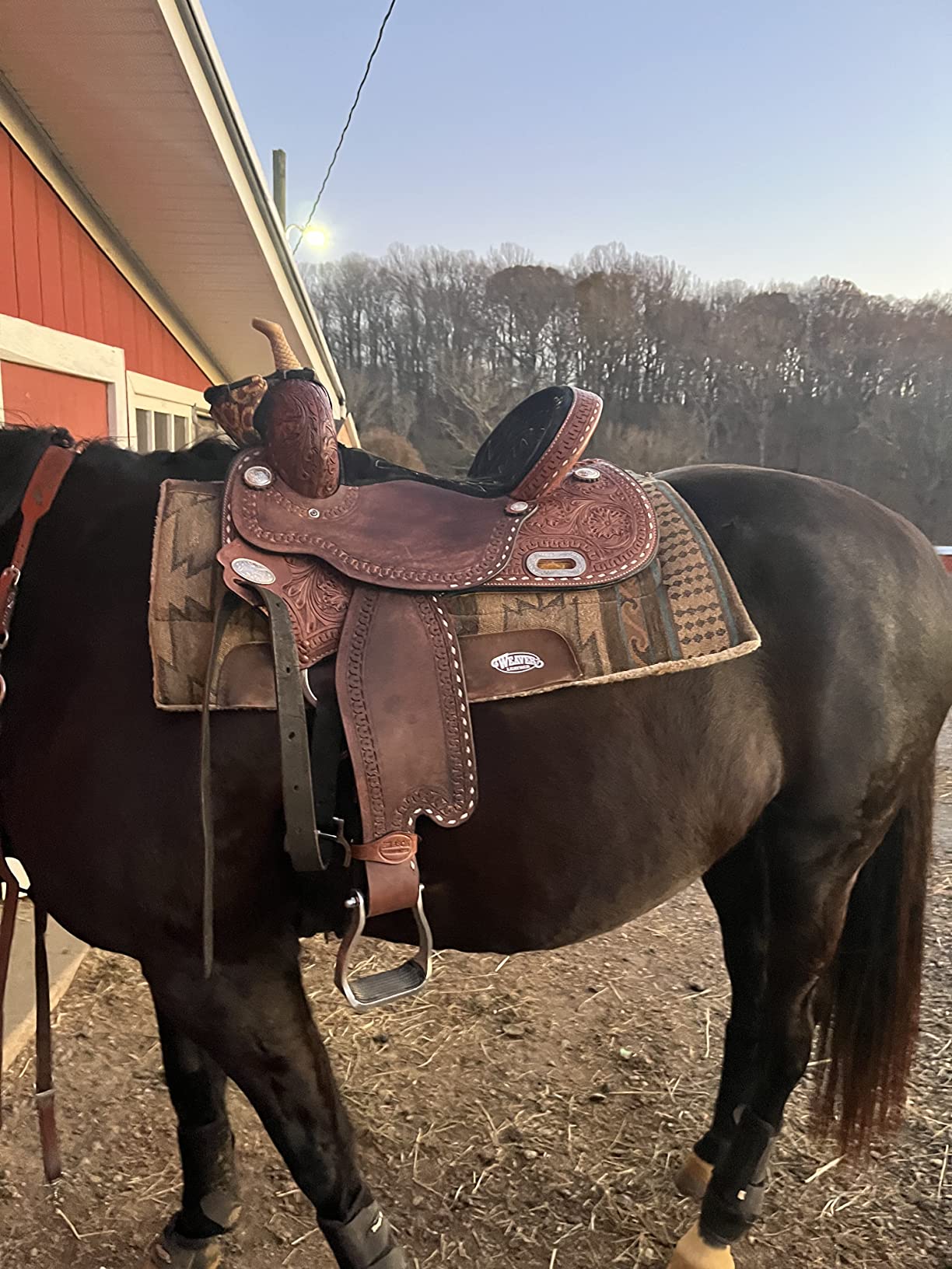 HILASON Dark Brown Western Barrel Racing Saddle Trail customer photo 1