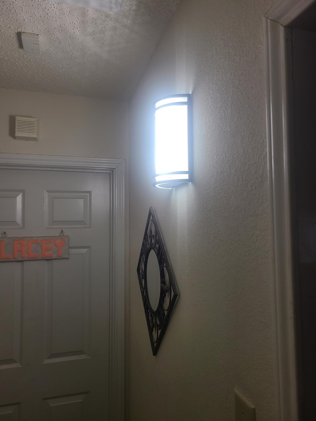 ASD Indoor LED Wall Sconce Lights - 10 Inch 15W Brushed Nickel Modern LED Wall Sconces Hardwired - ETL Dimmable 3000K 4000K 5000K Adjustable Sconce Light Fixture for Bedroom, Hallway customer photo 2