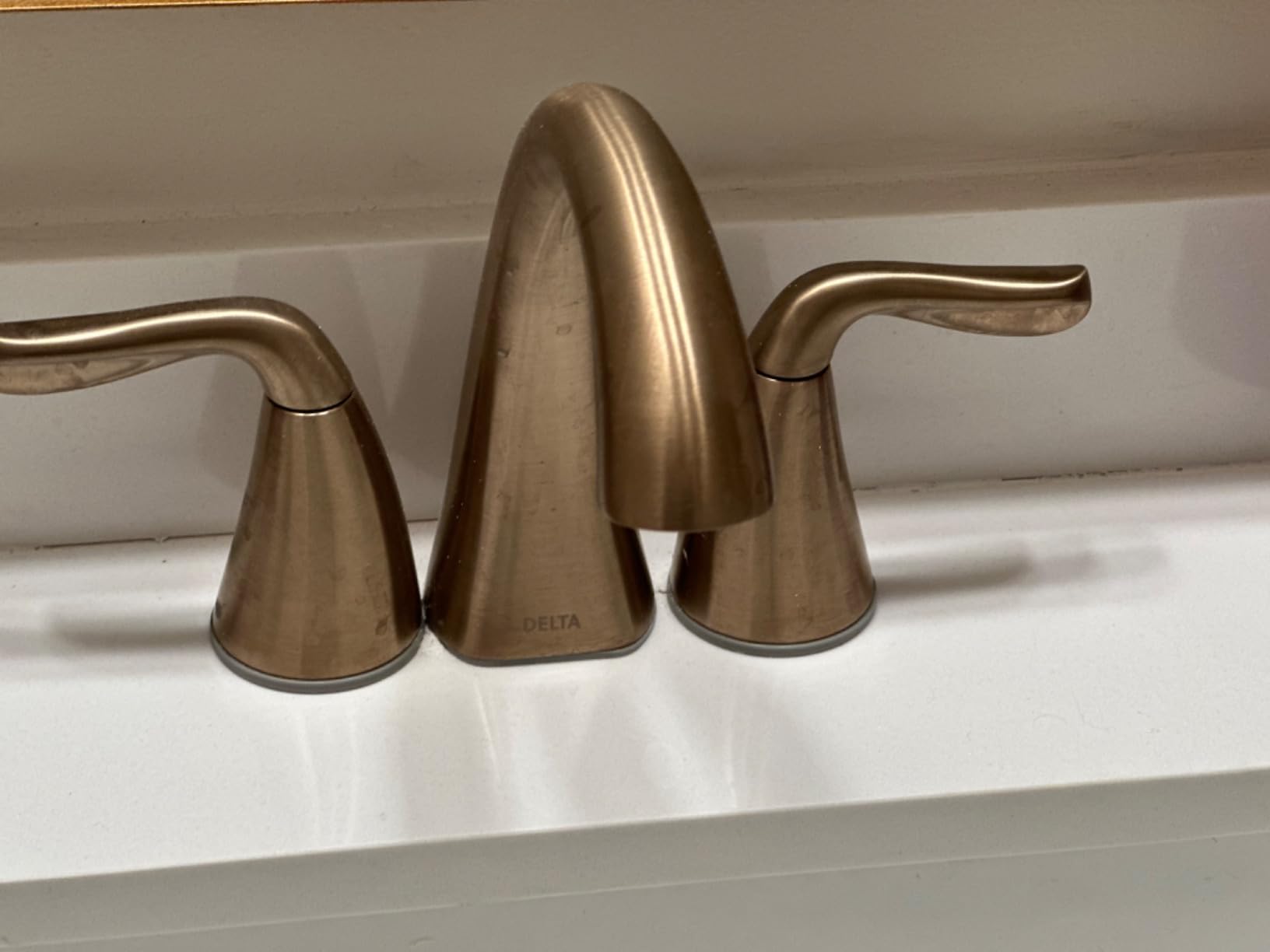 Delta Arvo Brushed Nickel Faucet 3 Hole, 8 Inch Widespread Bathroom Sink Faucet for Vanity, Push-Pop Drain Assembly, Spotshield Stainless 35840LF-SP customer photo 2