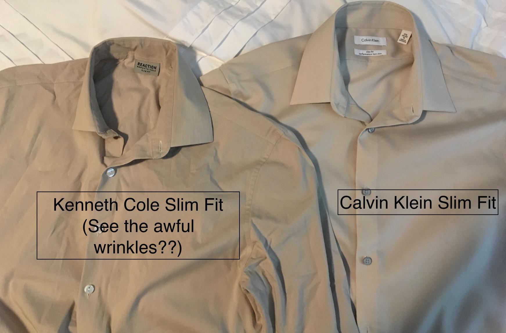 Calvin Klein Men's Slim Fit Non-Iron Herringbone Dress Shirt customer photo 1