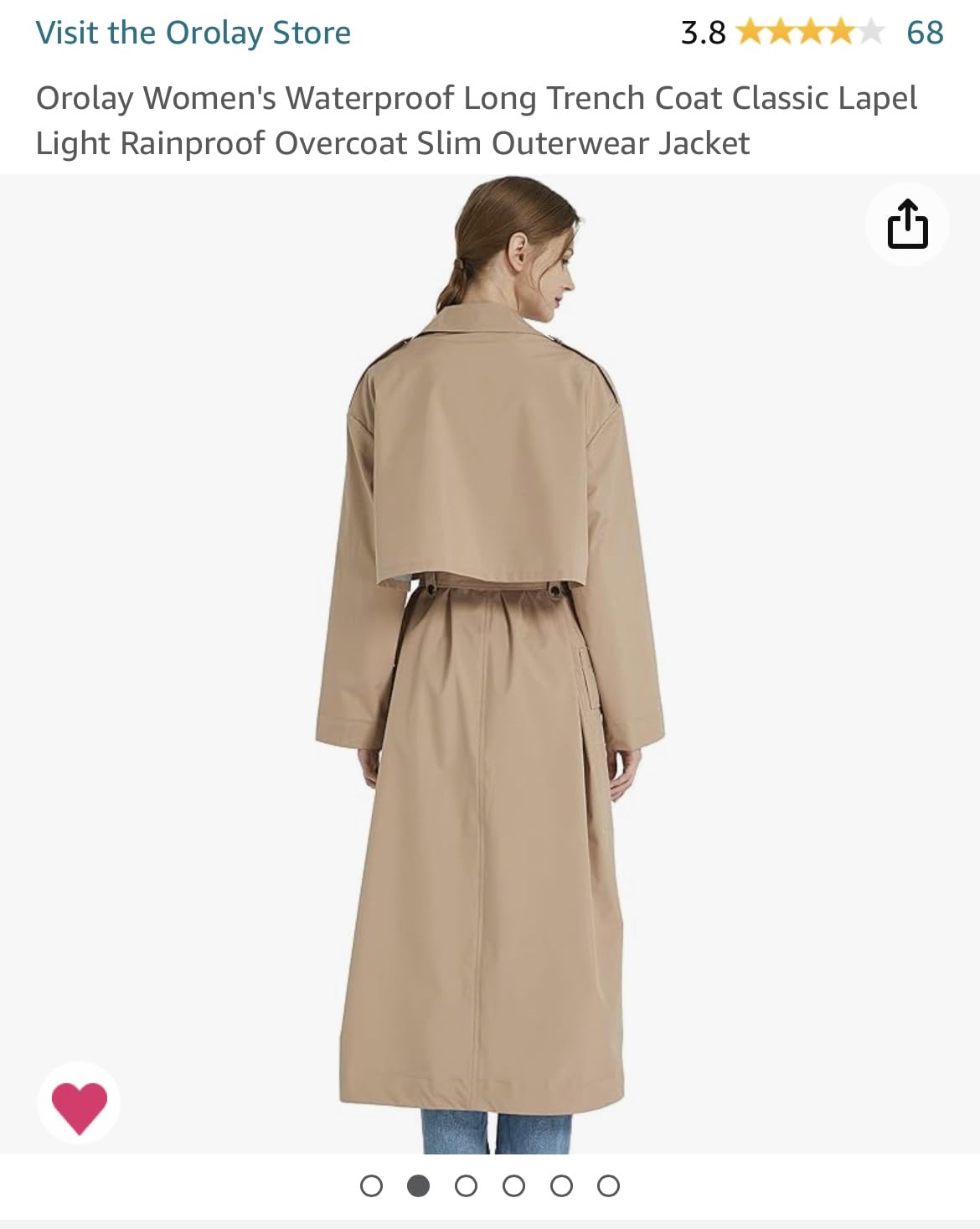Orolay Women's Single Breasted Trench Coat Mid Long Classic Lapel Windproof Slim Outerwear Coats customer photo 1