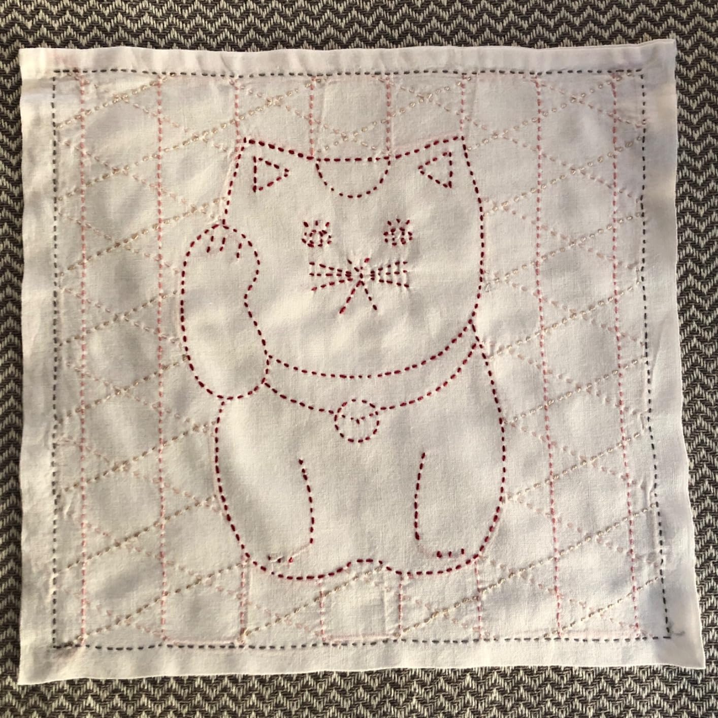 DARUMA Sashiko Sampler Original Cloth Navy Color (Seven-Treasures) customer photo 1