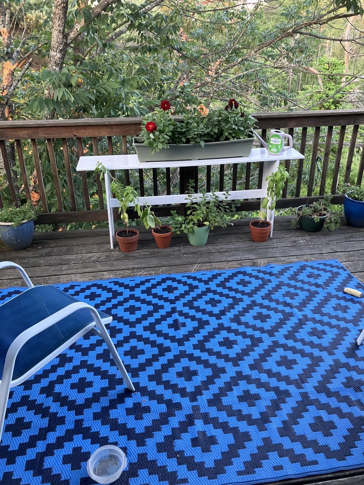 SAND MINE Waterproof Outdoor Rug 5x8 ft, Plastic Reversible Rug, Modern Area Rug, Large Floor Mat for Outdoors, RV, Patio, Backyard, Deck, Picnic, Beach, Camping, Black & Beige customer photo 2