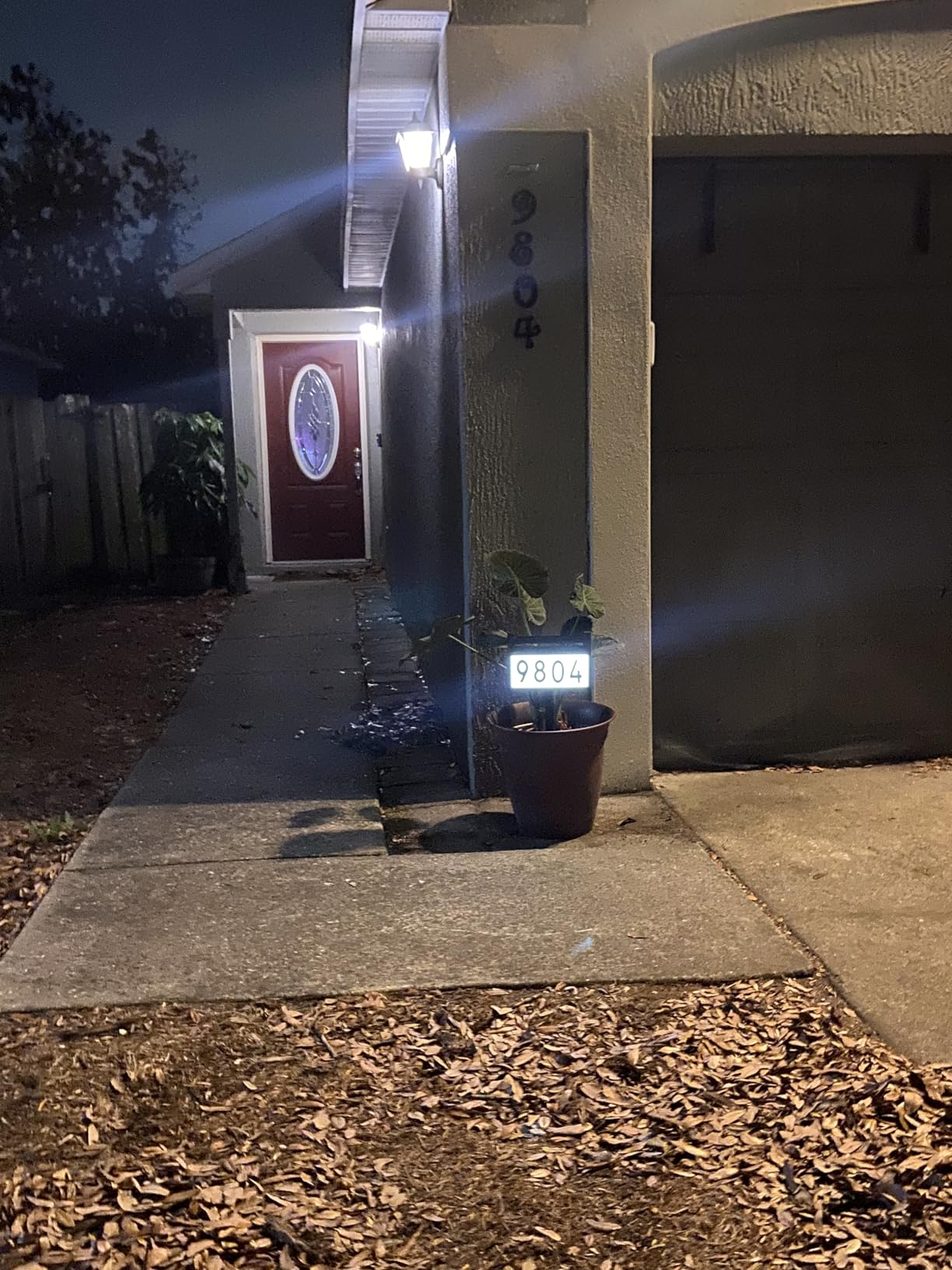 MAXvolador Solar Address Sign Lighted House Numbers for Yard, 3-light Modes | Waterproof, Solar Powered LED Illuminated Address Plaque with Stakes, Outdoor Address Number for Outside Driveway Home customer photo 1