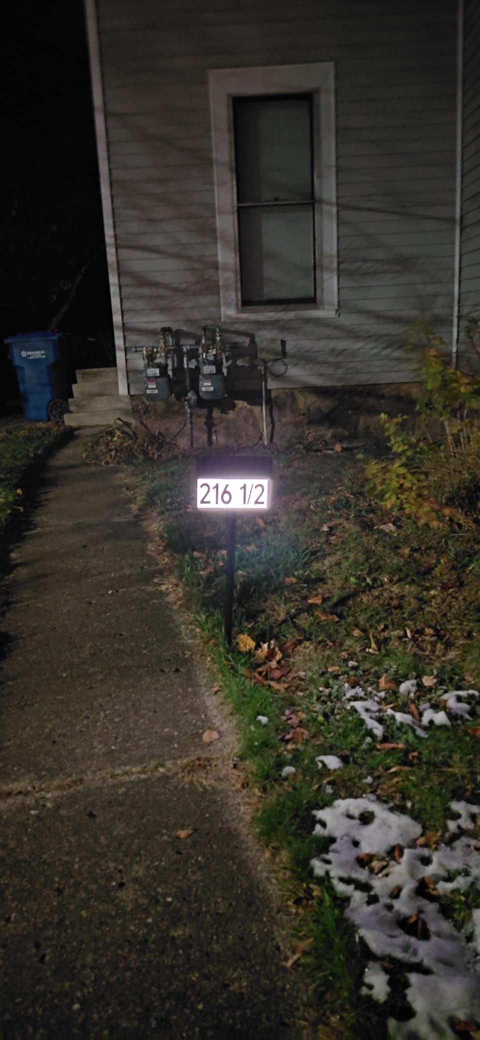 MAXvolador Solar Address Sign Lighted House Numbers for Yard, 3-light Modes | Waterproof, Solar Powered LED Illuminated Address Plaque with Stakes, Outdoor Address Number for Outside Driveway Home customer photo 2