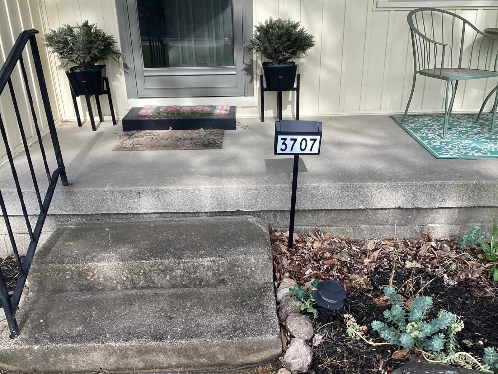 Deerdance Solar House Number Sign, 3 Colors Waterproof LED Address Plaque | Wall Mounted/In Ground, Smart Control Outdoor Solar Powered House Number Light with Stakes for Outside Home Yard Street House customer photo 2