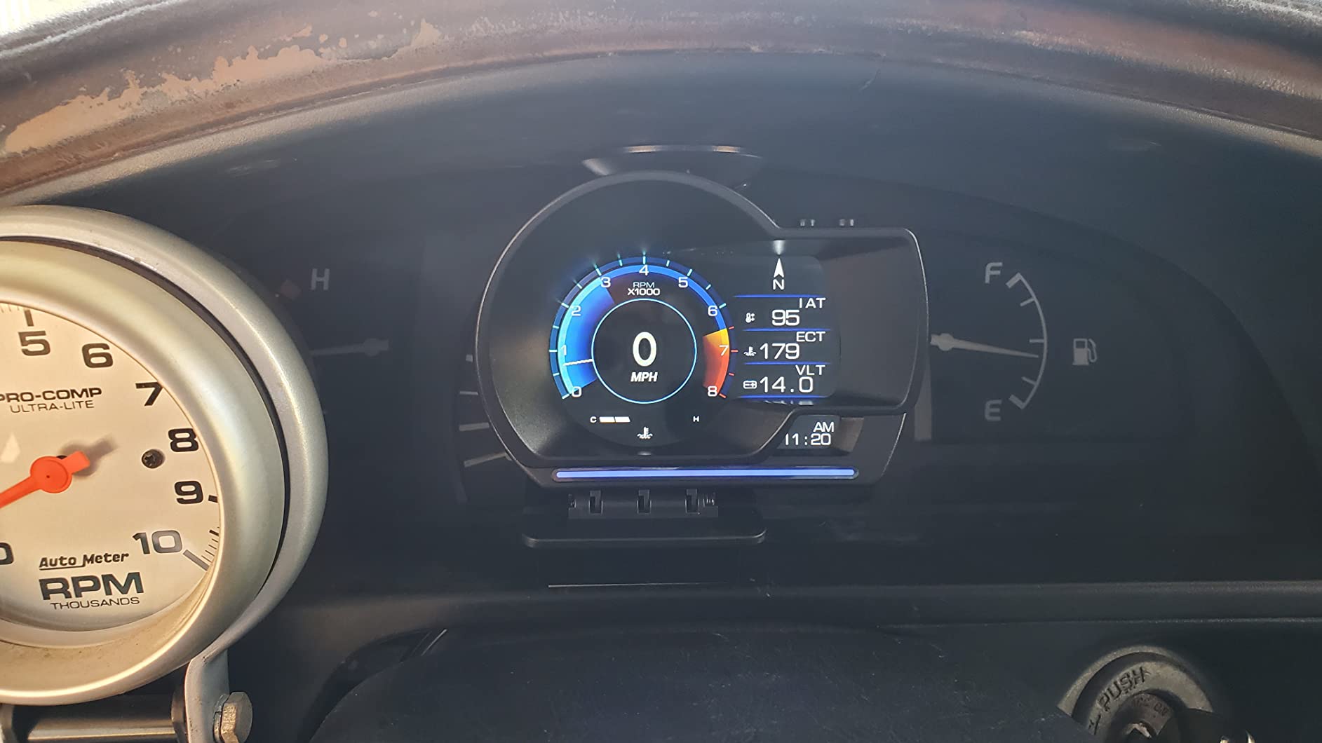 wiiyii obd2 Gauge Display Heads up Display for Cars Car HUD Head Up Display P6, OBD+GPS Smart Gauge, obd2 Speedometer with Speed,RMP,Water Temperature,Overspeed Alarm,Works Great for Most Cars customer photo 2