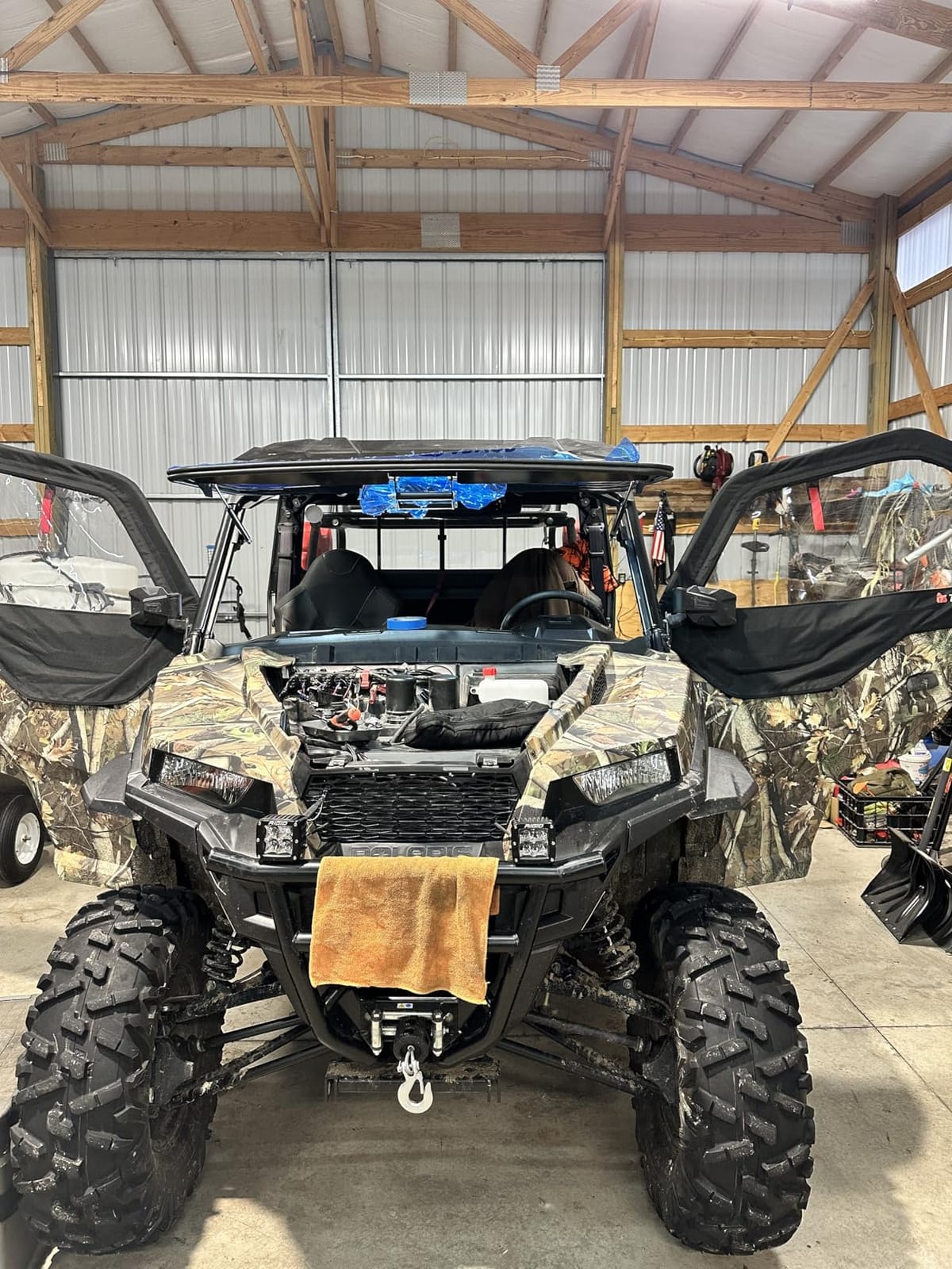 SuperATV Flip Windshield for Polaris General 1000 2016+ Scratch Resistant Polycarbonate customer photo 1