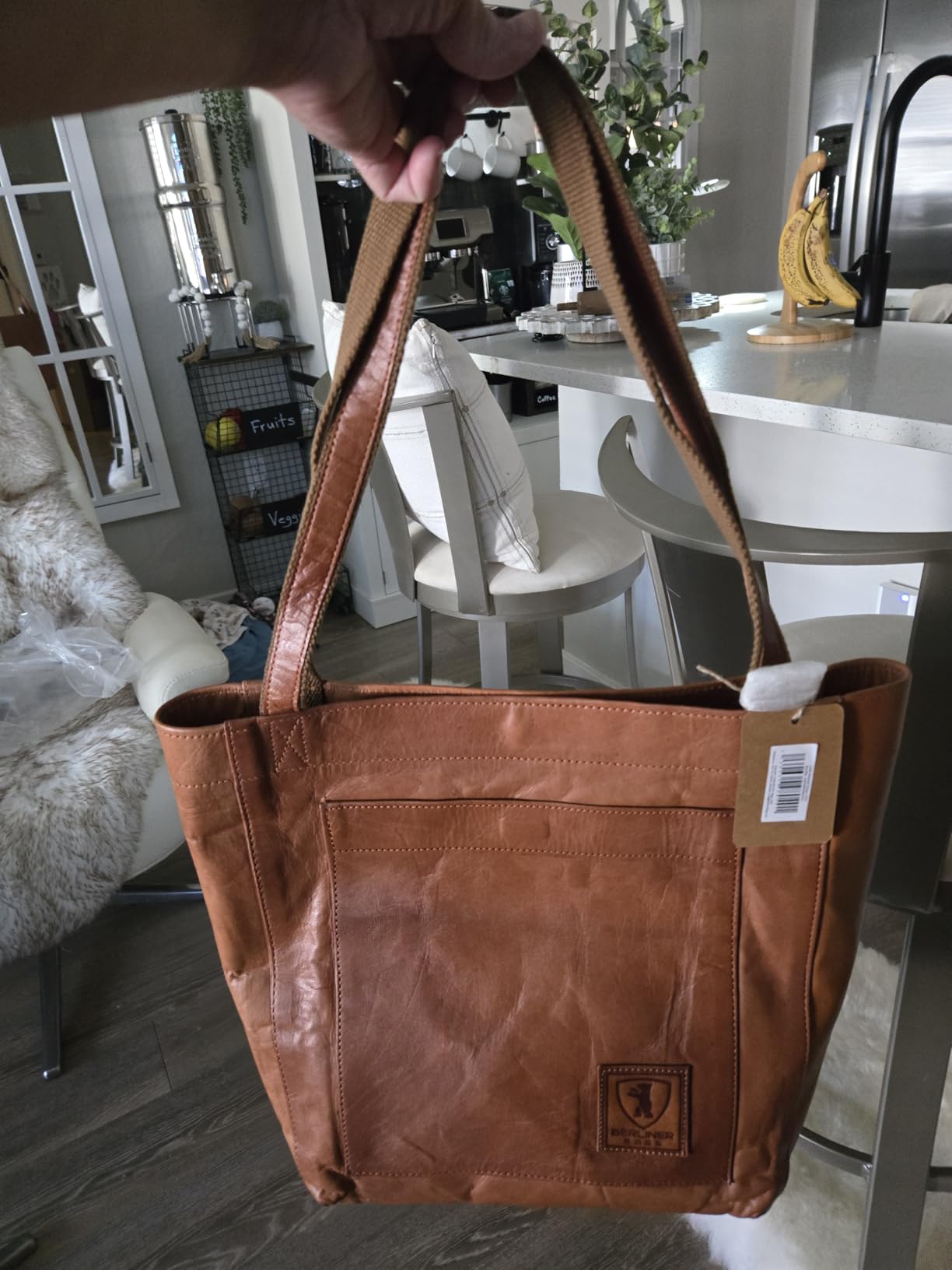 Berliner Bags Vintage Genuine Leather Tote Bag Seville customer photo 2