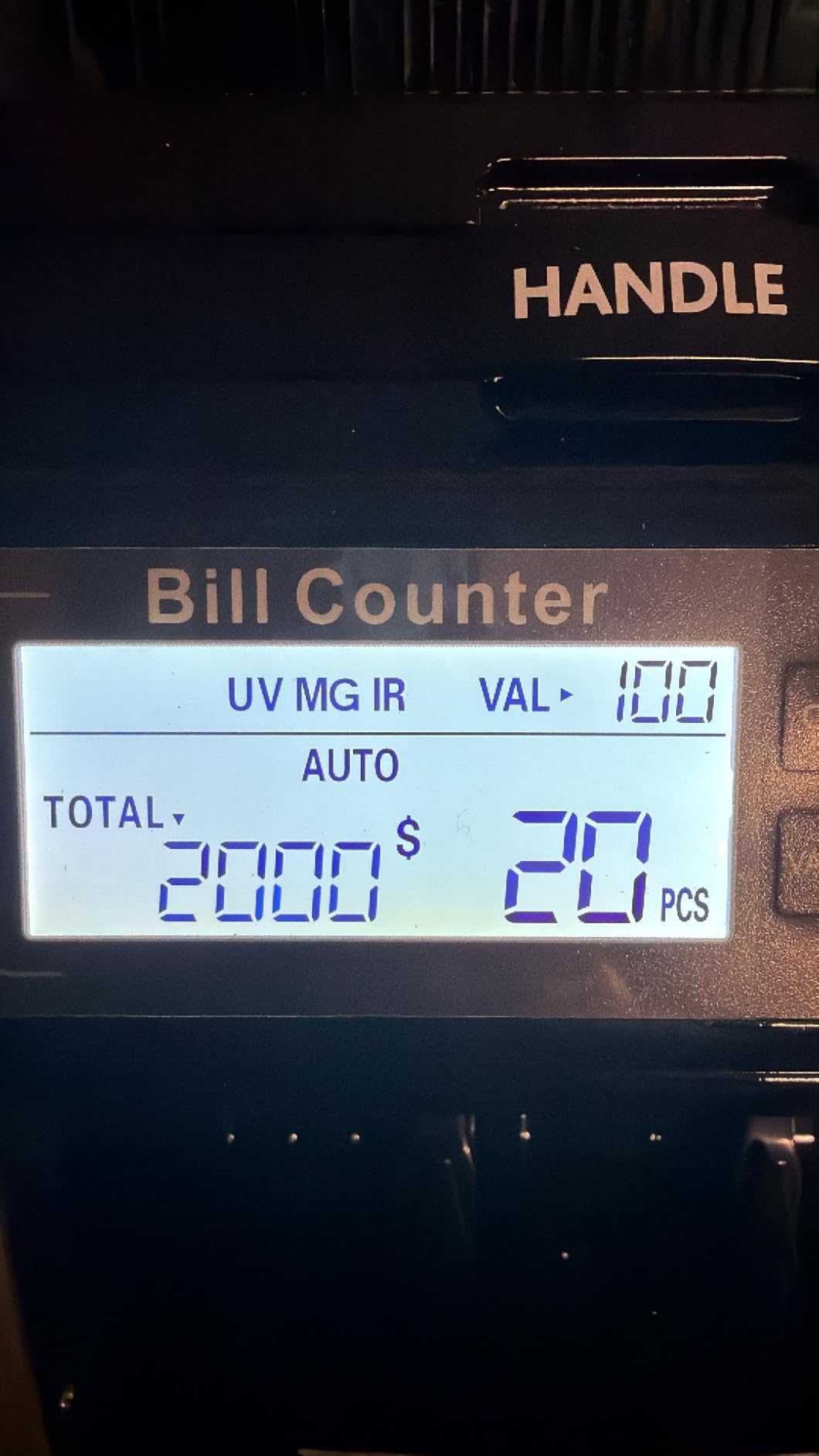 Aneken Money Counter Machine with Value Count, Dollar, Euro UV/MG/IR/DD/DBL/HLF/CHN Counterfeit Bill Detectors, Add and Batch Modes, Cash Counter with LCD Display customer photo 1