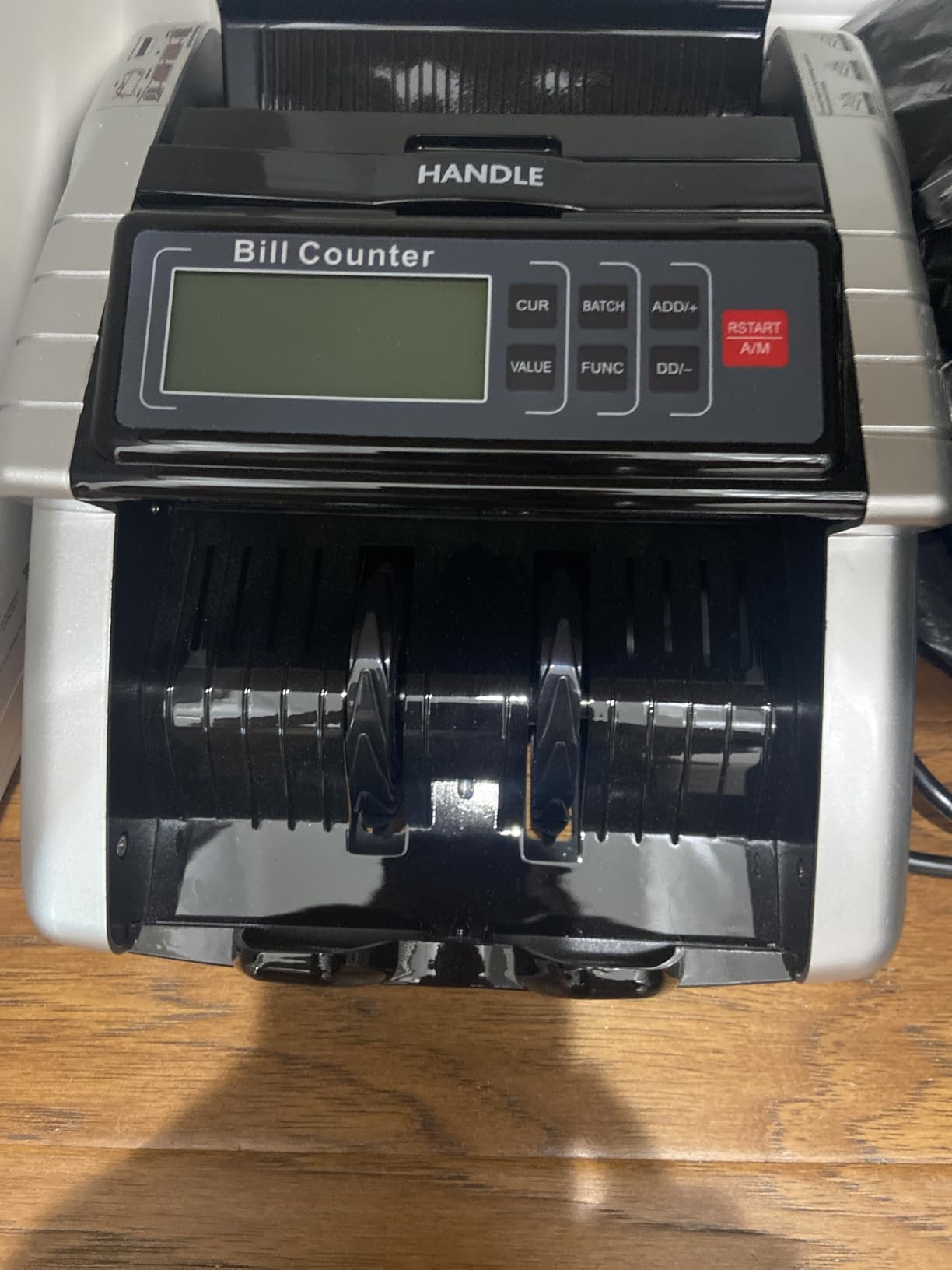 Aneken Money Counter Machine with Value Count, Dollar, Euro UV/MG/IR/DD/DBL/HLF/CHN Counterfeit Bill Detectors, Add and Batch Modes, Cash Counter with LCD Display customer photo 2
