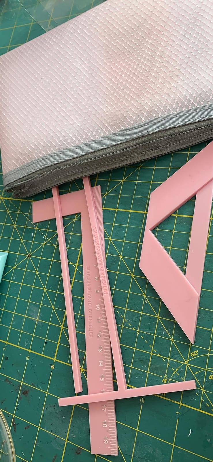 Craftelier - Complete Bookbinding Ruler Kit - Includes L Ruler + T Ruler + Spacing Guide + Corner Cutting Square + Case + Instruction Manual - Turquoise Color customer photo 1