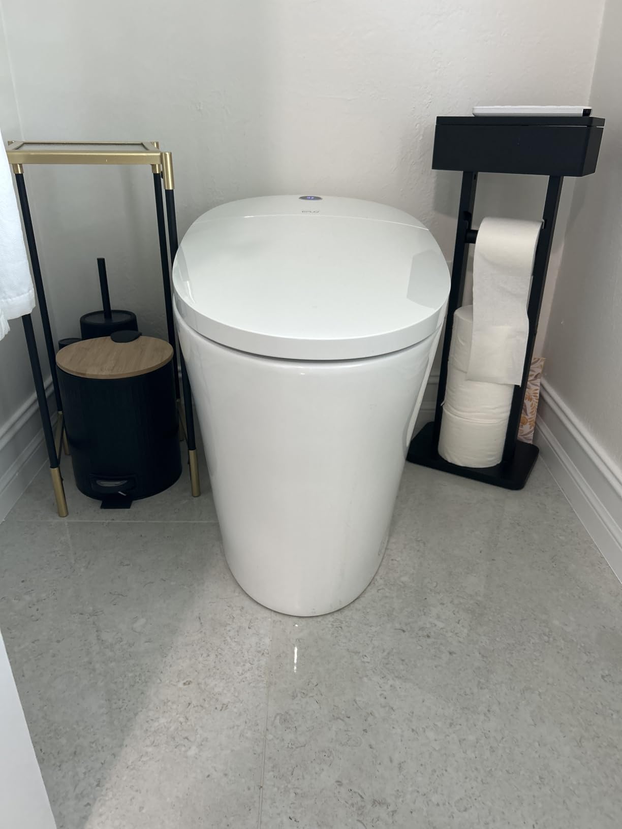 EPLO Smart Toilet, One Piece Bidet with Foam Shield, Auto Flush E16 | Upgrade tank&pump, Foot Sensor Flush, Heated Seat, Warm Water, Modern Electric Elongated Toilets for Bathrooms customer photo 1