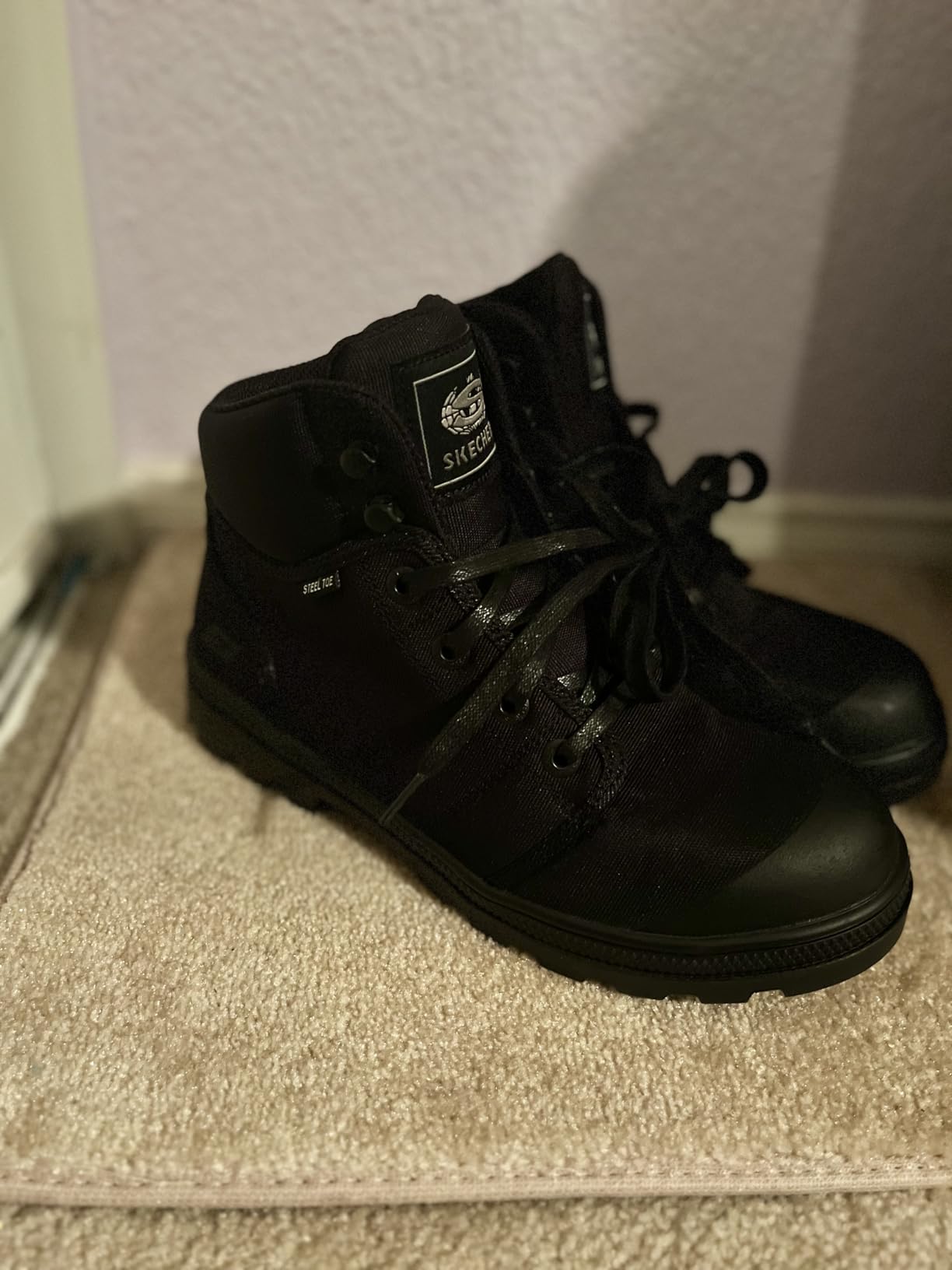 Skechers Women's Rotund Darragh Work Lace-Up Safety Toe Boots - Steel Toe, Electrical Hazard, Slip Resistant, Air-Cooled Memory Foam customer photo 2