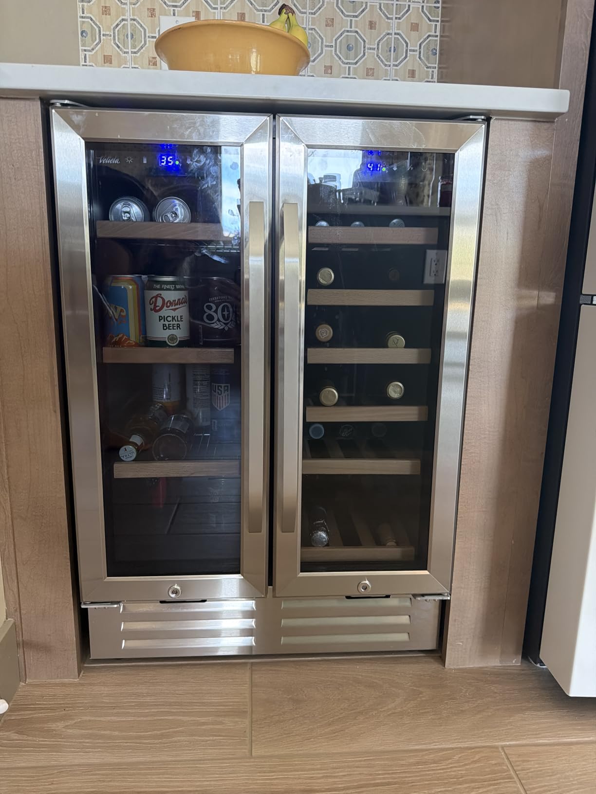 24 Inch Upgraded190 Bottles Wine Cooler Refrigerator | Wide Wine Fridge with Professional Temperature Control System, Freestanding or Built-in installation, Quiet Operation customer photo 2