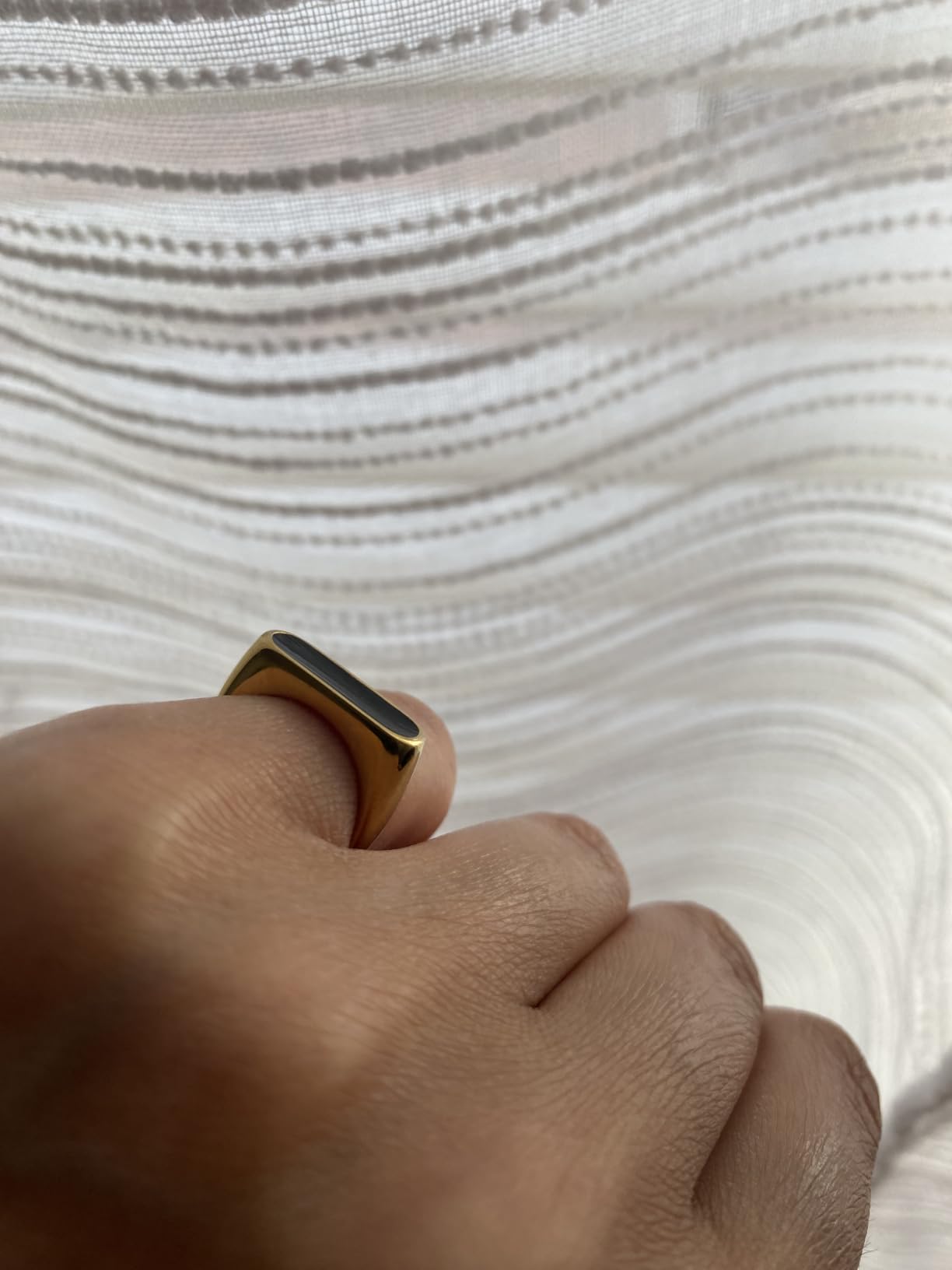 VQYSKO Signet Ring for Men & Women 316L Stainless Steel Statement Band Ring | Crafted From Hypoallergenic Jewelry, Stackable Unisex For Men & Women, Perfect For Daily Wear & Holiday Gift, 6mm Width customer photo 1
