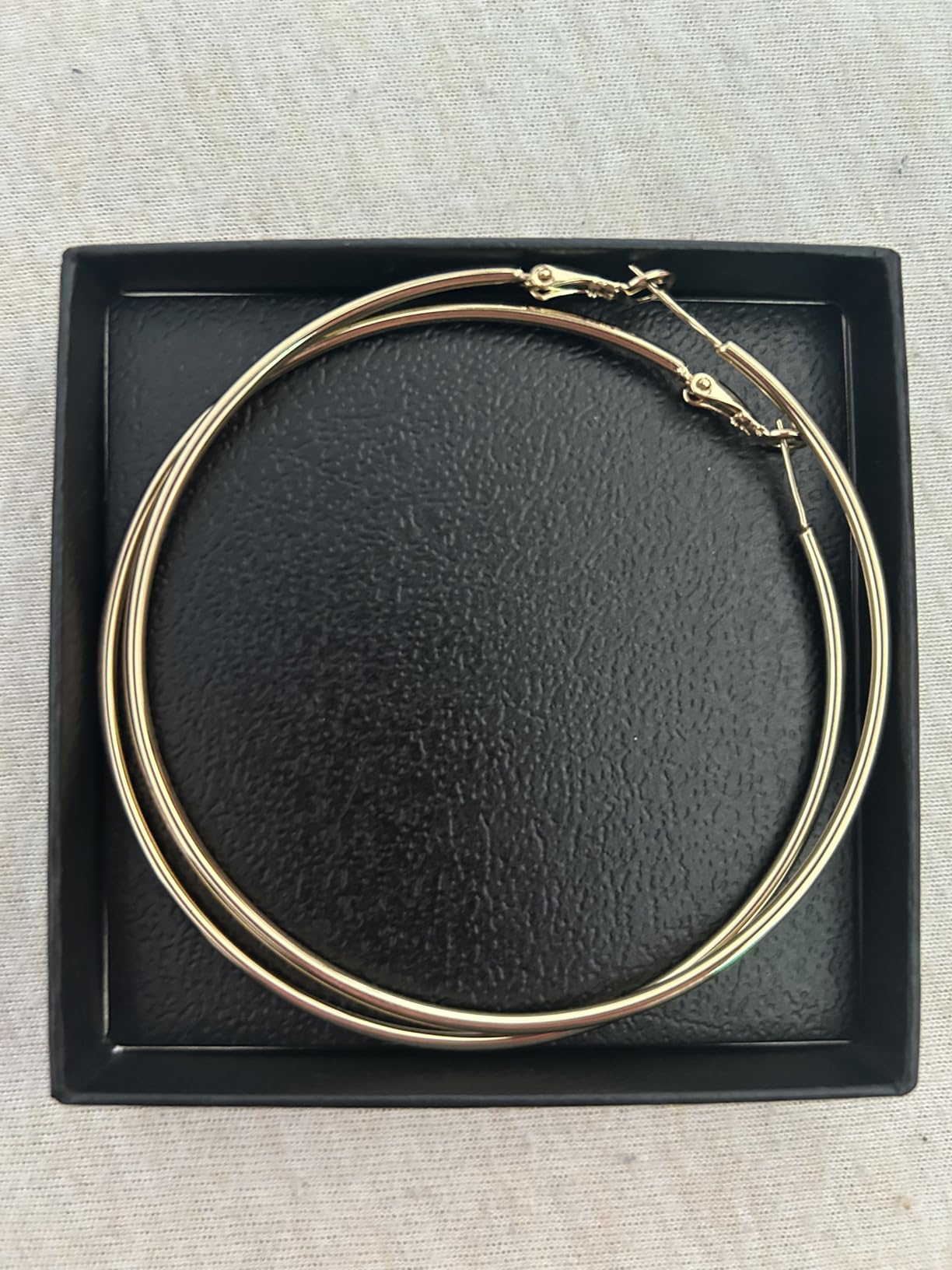 Gold Hoop Earrings for Women, 14K Gold Plated Thin Hoops | S925 Sterling Silver Post Hypoallergenic Hoop Earrings, Lightweight Minimalist Design, Classic Jewelry Gift for Women customer photo 1