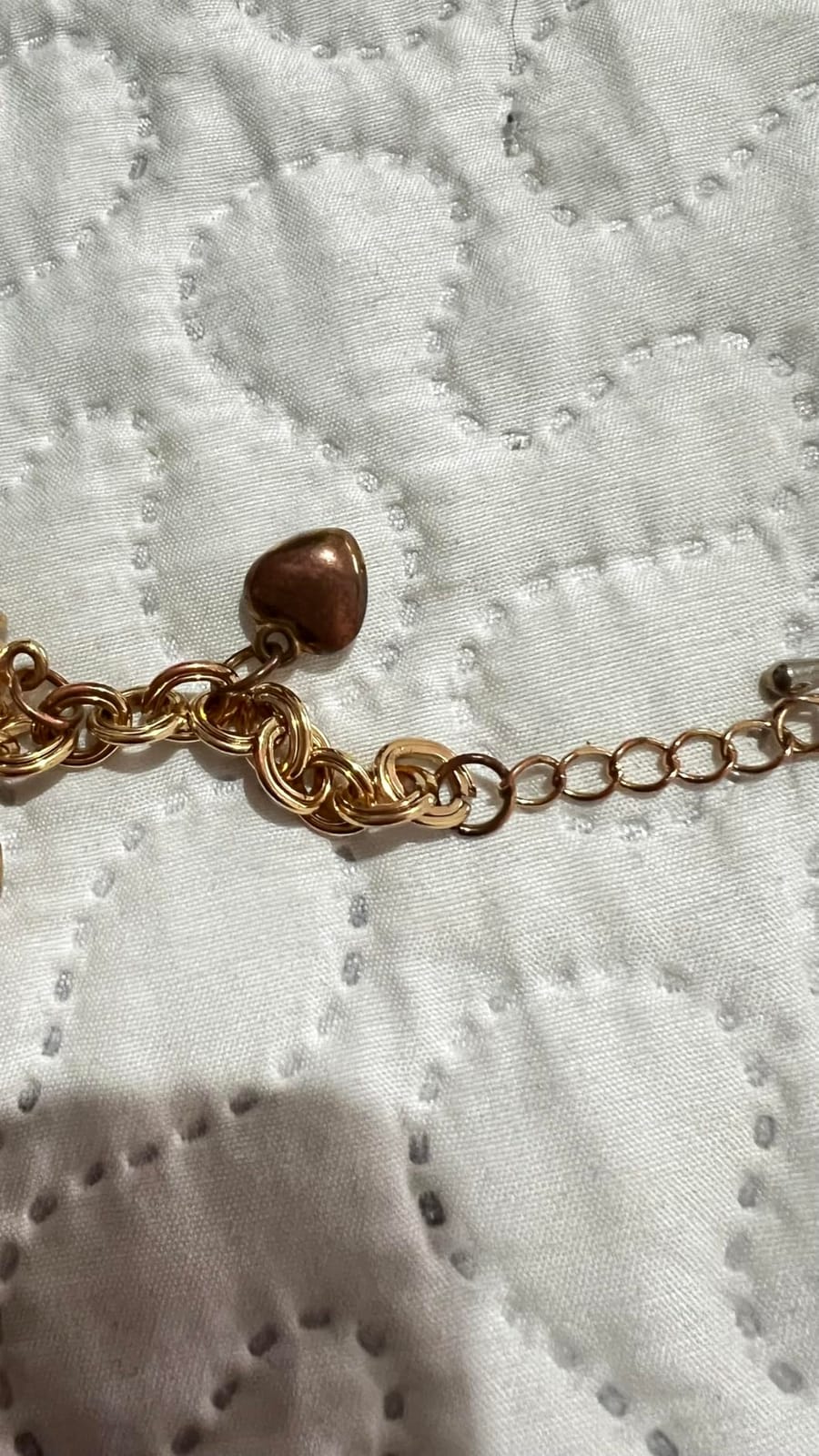 Gold Chain Link Bracelet - 7inch+ 2inch Extender 14K Gold Plated Love Locked Bracelets for Women customer photo 1