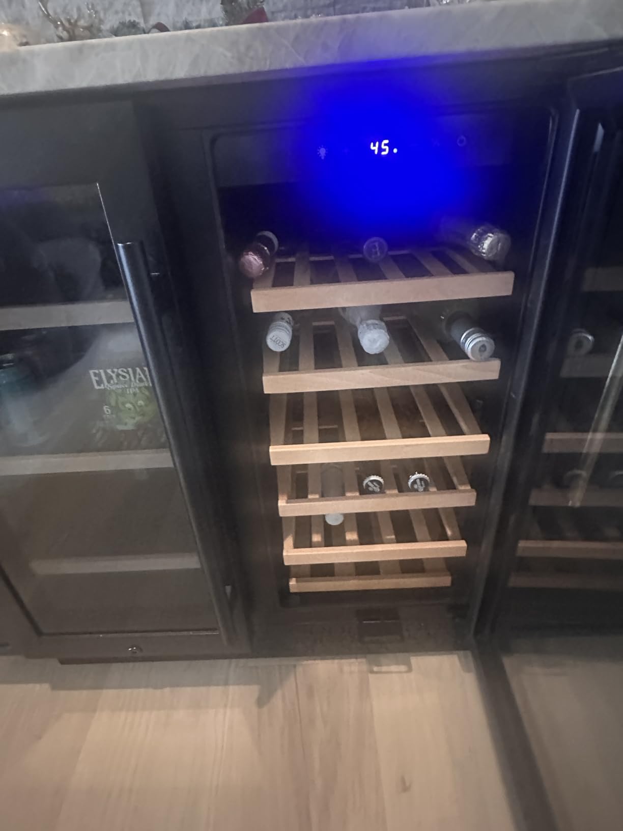 24 Inch Wine Fridge Dual Zone, 180 Bottles Wine Cooler Refrigerator With Stainless Steel and Professional Compressor, Fast Cooling Low Noise and No Fog Built-in or Freestanding customer photo 1