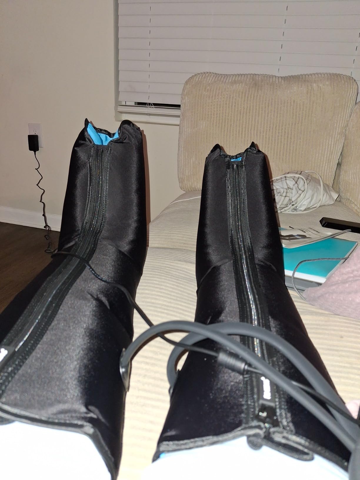 FIT KING Leg Compression Massager with Heat for Circulation and Pain Relief | FSA-HSA, Full Leg & Foot Massage for Swelling Edema RLS, Pressure Sensor, LCD Display, 3 Modes & Levels,Gift for Dad Mom Wife customer photo 1