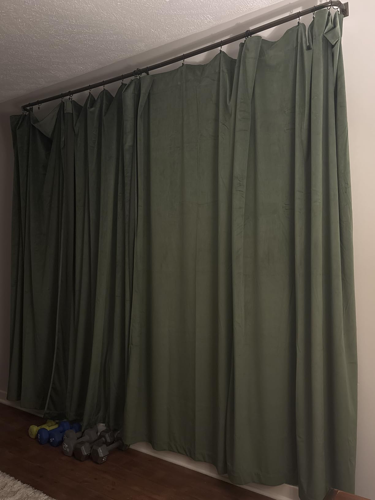 MIULEE Velvet Curtains 52x84 inches 2 Panels Olive Green Blackout Curtains | Luxury, Bedroom Living Room, Thermal Insulated, Super Soft Window Drapes, Rod Pocket & Back Tab customer photo 1