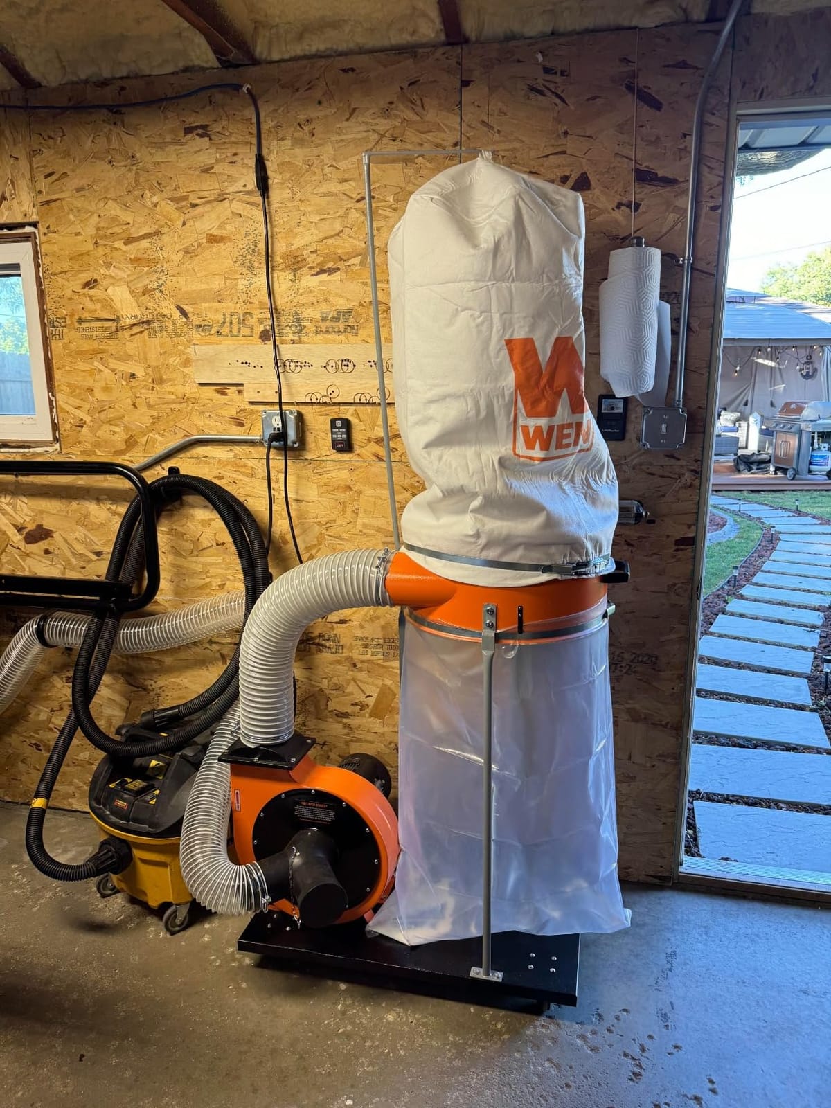 WEN DC1300 1,300 CFM 14-Amp 5-Micron Woodworking Dust Collector with 50-Gallon Collection Bag and Mobile Base , Black customer photo 2
