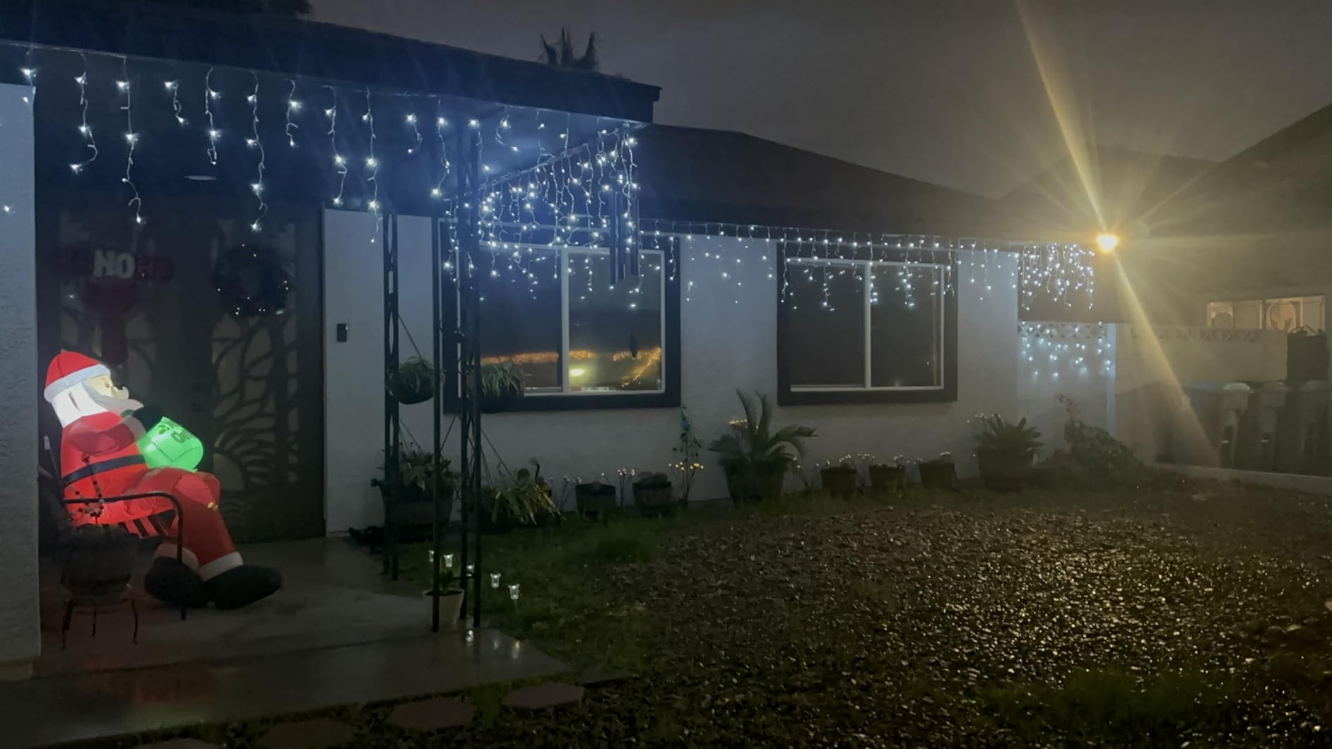 Ollny Icicle Lights for Outside 504LED 41FT, Cool White Christmas Light with Remote 8Modes Timers Waterproof, Plug in Connectable Hanging Lights for Outdoor Indoor House Roof Holiday customer photo 1