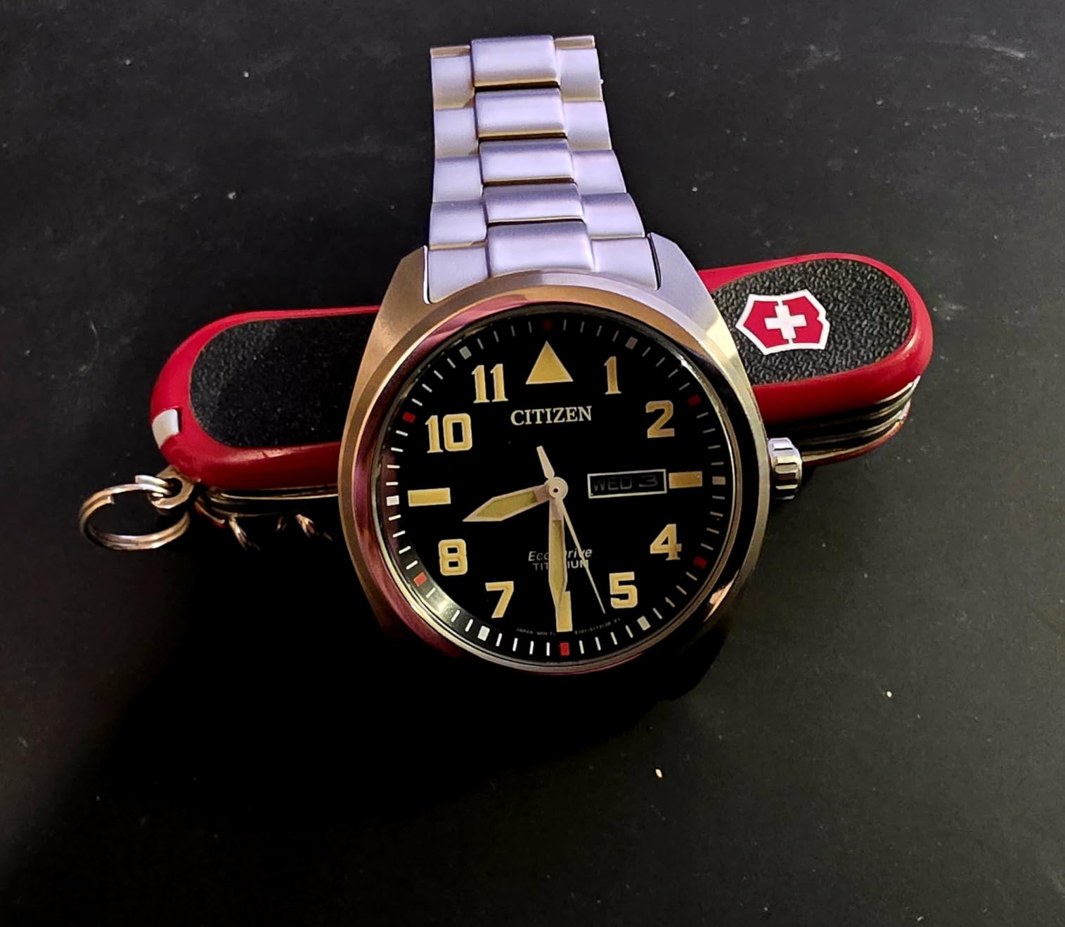 Citizen Men's Eco-Drive Weekender Garrison Field Watch in Super Titanium customer photo 2